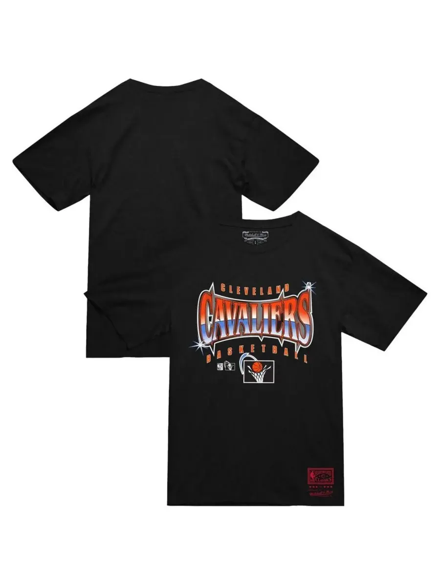 Mitchell & Ness Мужская черная футболка Cleveland Cavaliers Worldwide Collection Glow Up