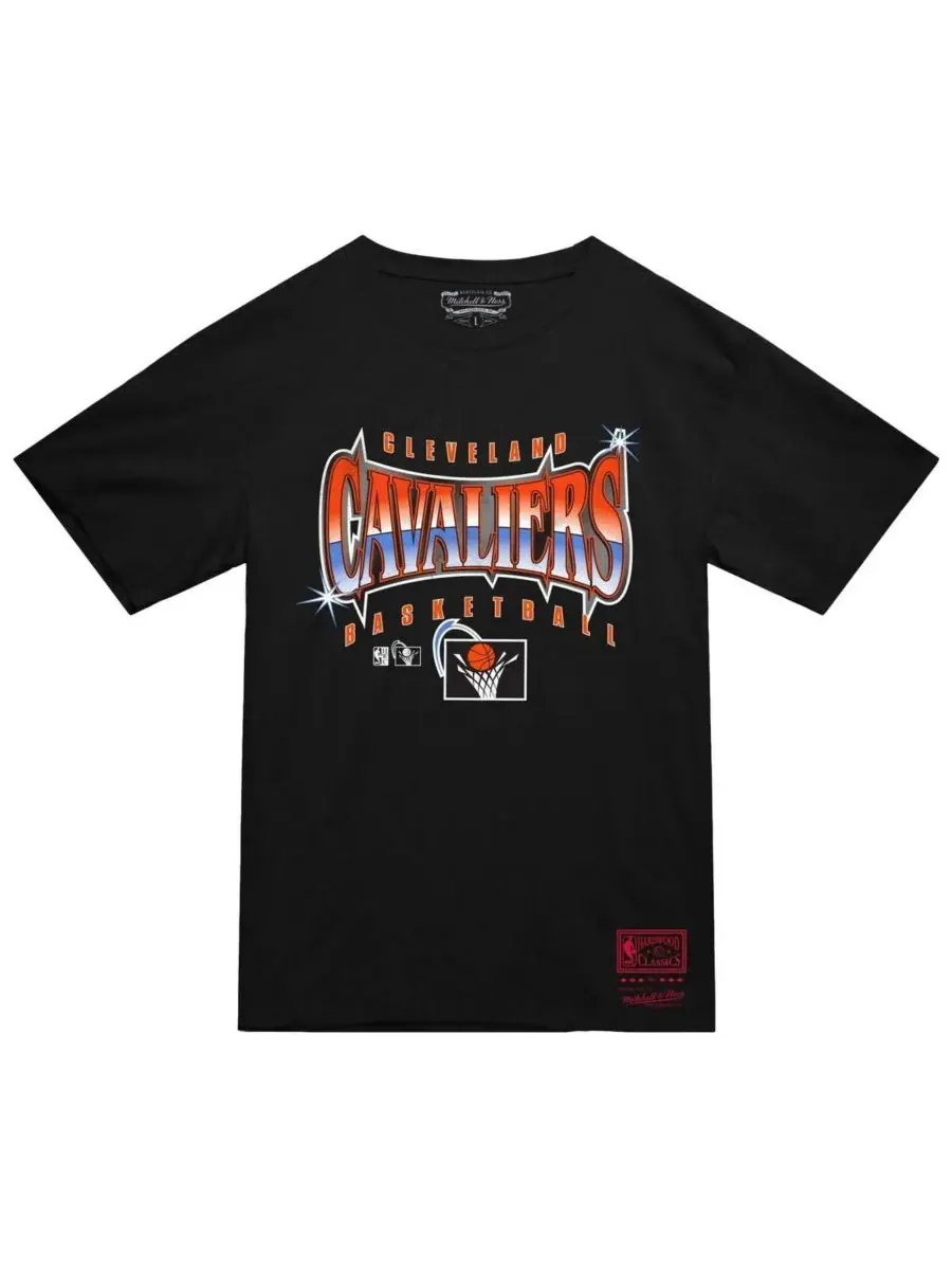 Mitchell & Ness Мужская черная футболка Cleveland Cavaliers Worldwide Collection Glow Up — изображение 2 из 3, черный