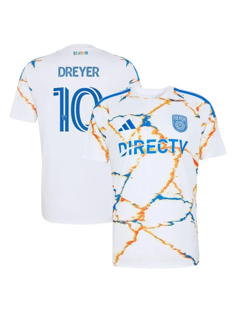 Футболка с коротким рукавом Anders Dreyer White San Diego FC 2026 Unprecedented Unity Kit Replica