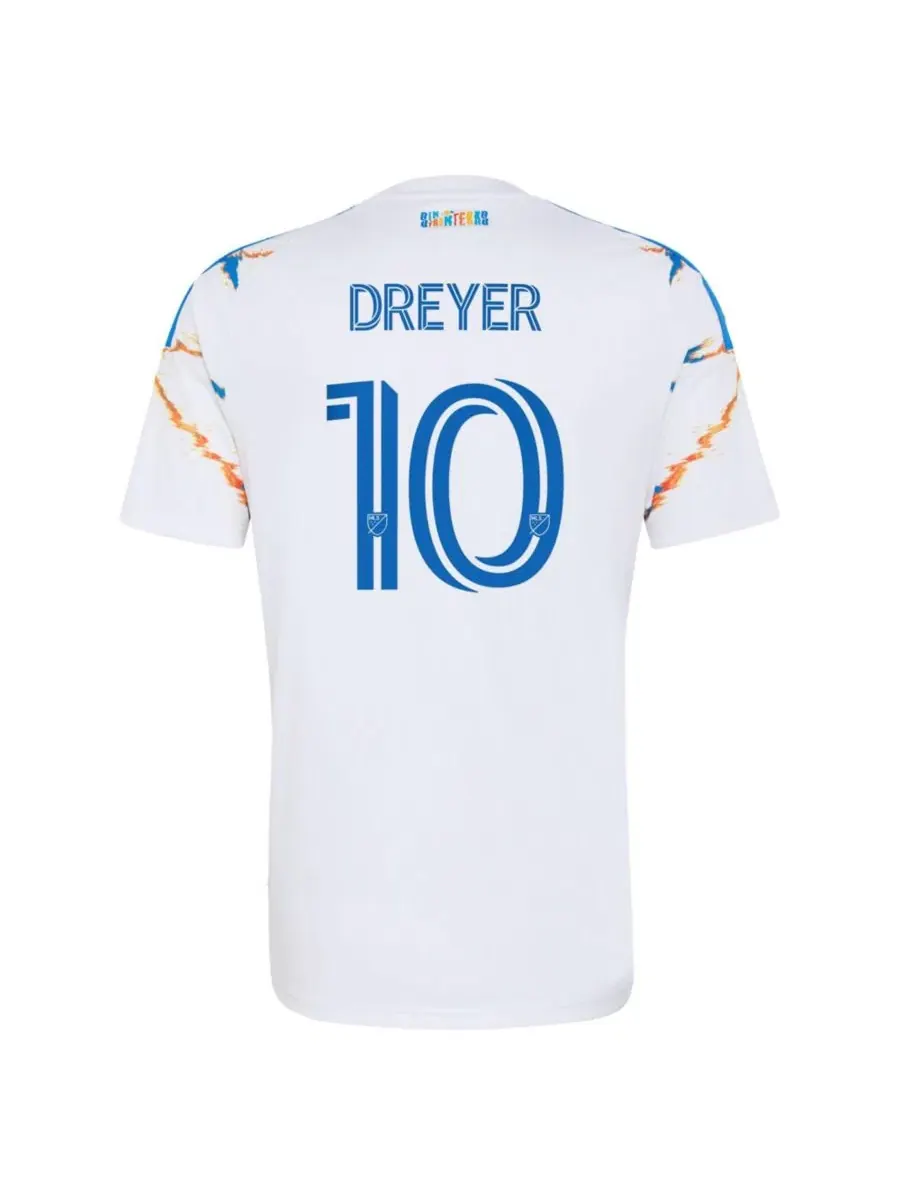 Футболка с коротким рукавом Anders Dreyer White San Diego FC 2026 Unprecedented Unity Kit Replica — изображение 3 из 3, белый