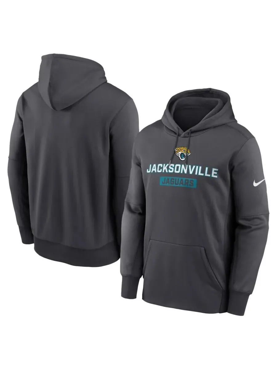Nike Мужская толстовка с капюшоном "Jacksonville Jaguars Toss Sweep Performance" цвета антрацит
