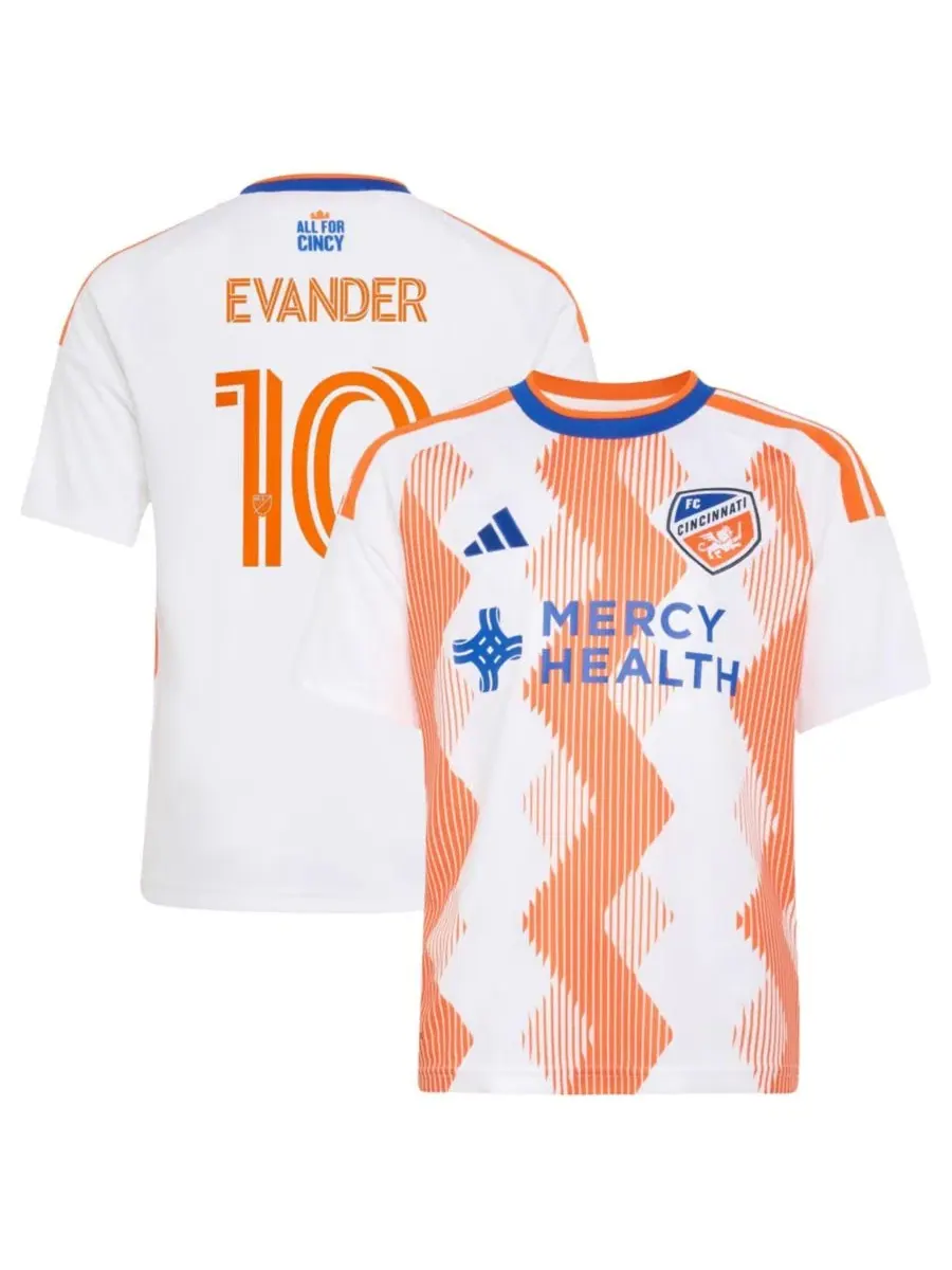 Футболка Evander da Silva Ferreira White FC Cincinnati 2026 The Seven Hills Kit Replica Jersey