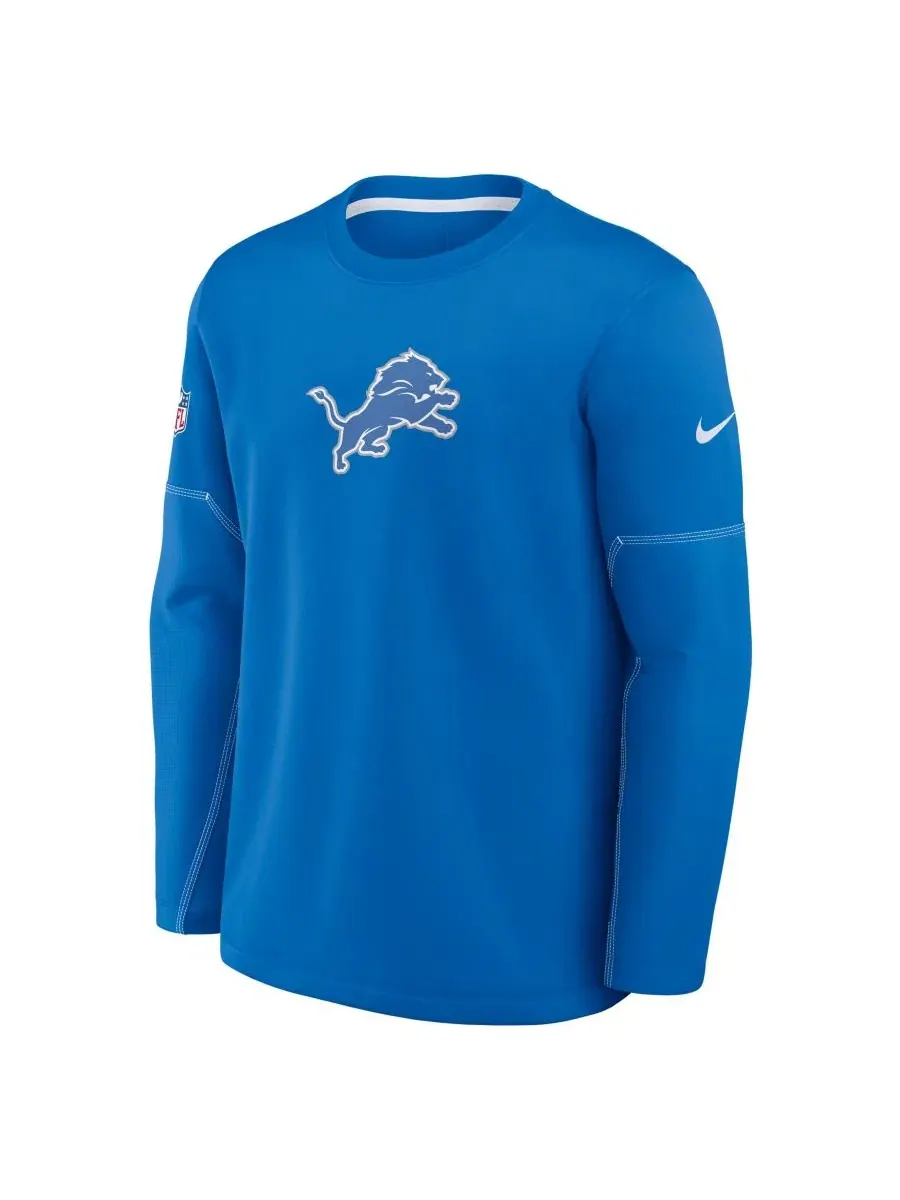 Свитшот Detroit Lions Sideline Coaches Therma-FIT Nike — изображение 2 из 3, синий белый