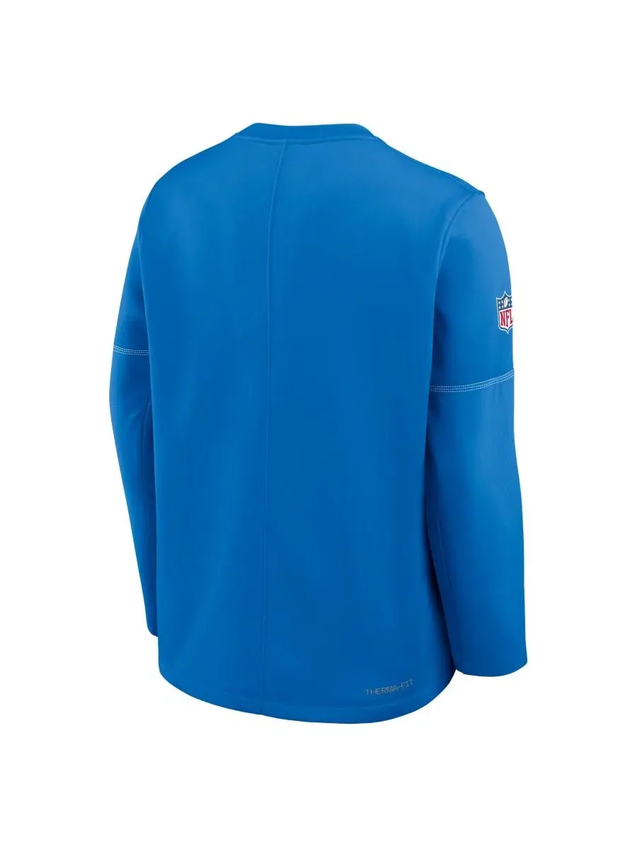 Свитшот Detroit Lions Sideline Coaches Therma-FIT Nike — изображение 3 из 3, синий белый