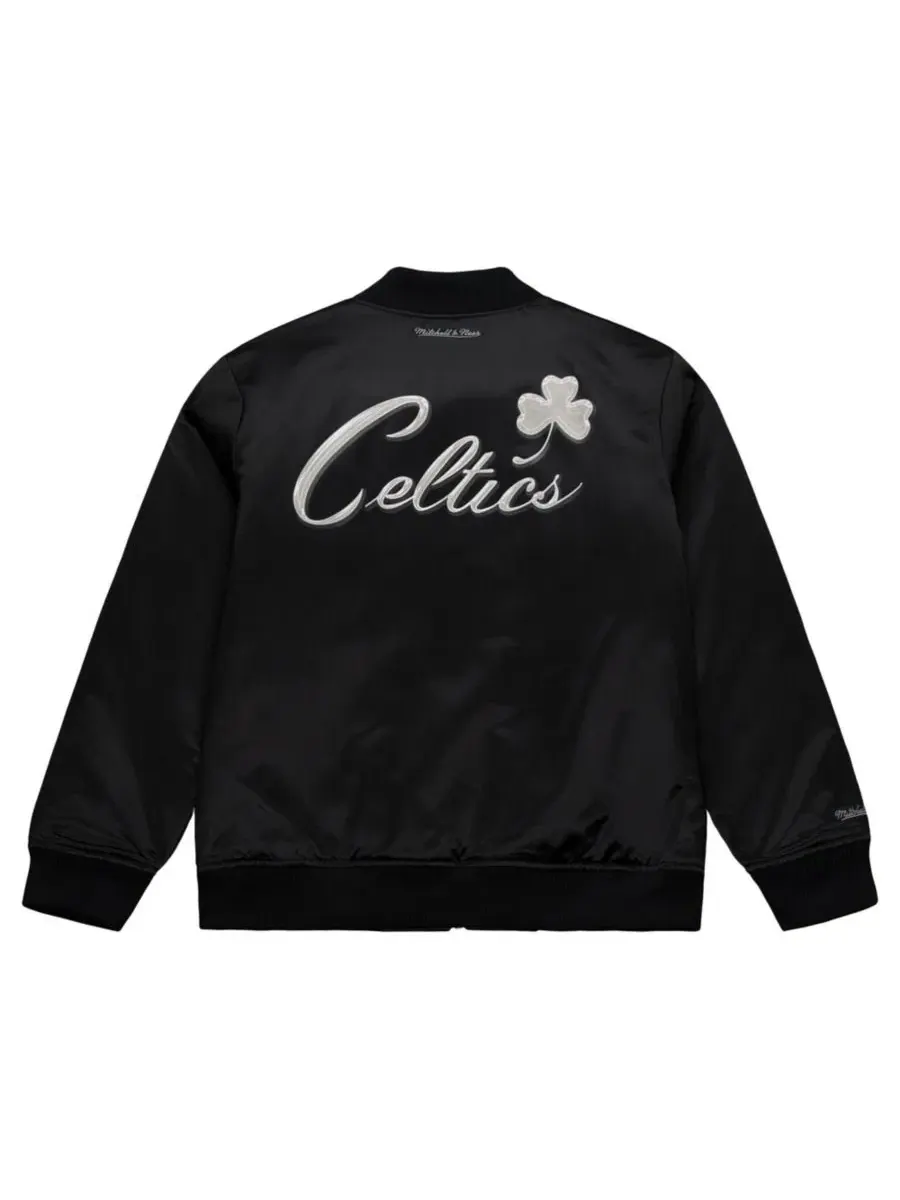 Куртка-бомбер из сатина Mitchell & Ness — изображение 2 из 5, черный