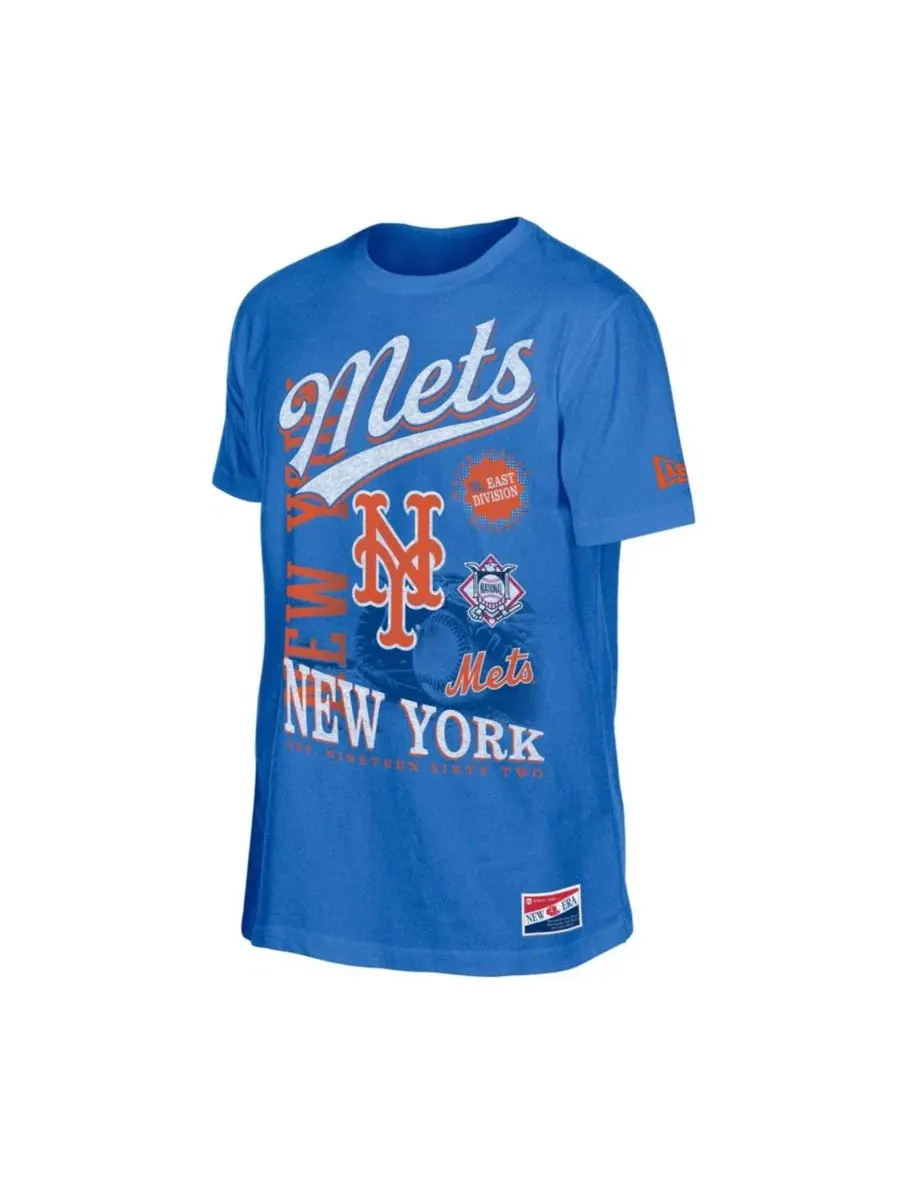 Футболка оверсайз с винтажным принтом New York Mets New Era — изображение 3 из 4, королевский