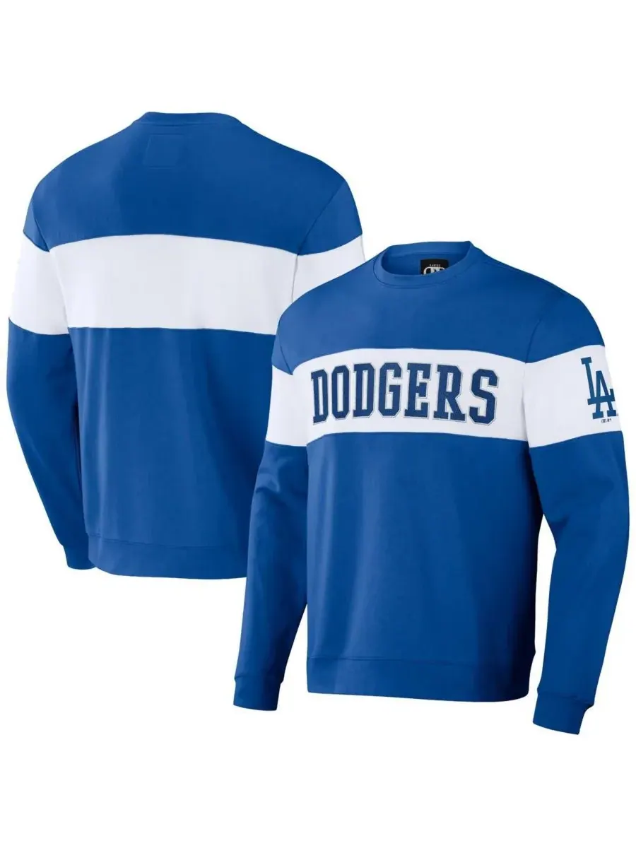 Мужская толстовка Darius Rucker Collection by Royal Los Angeles Dodgers Stripe Pullover Sweatshirt