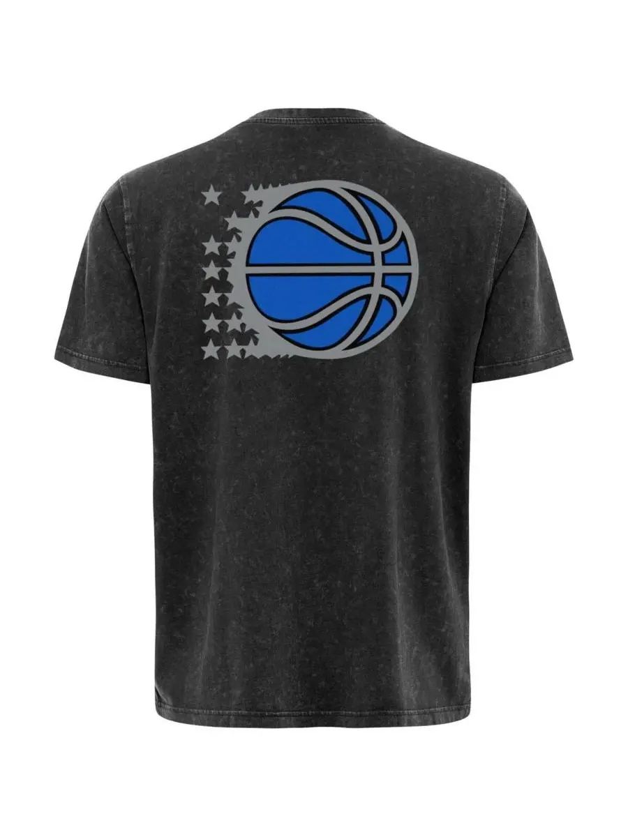 Sportiqe Мужская и женская черная футболка Orlando Magic Rock Roll Collection Angus Premium Mineral — изображение 2 из 3