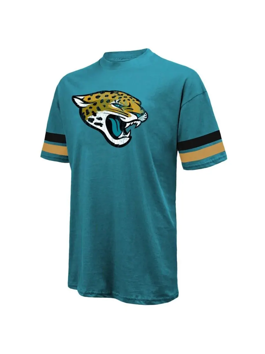 Majestic Мужская футболка Threads Travis Hunter бирюзового цвета с надписью "Jacksonville Jaguars — изображение 2 из 3