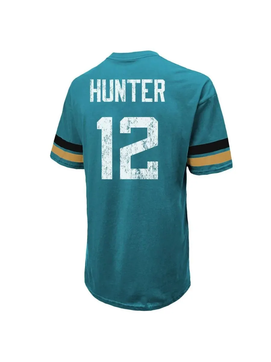 Majestic Мужская футболка Threads Travis Hunter бирюзового цвета с надписью "Jacksonville Jaguars — изображение 3 из 3