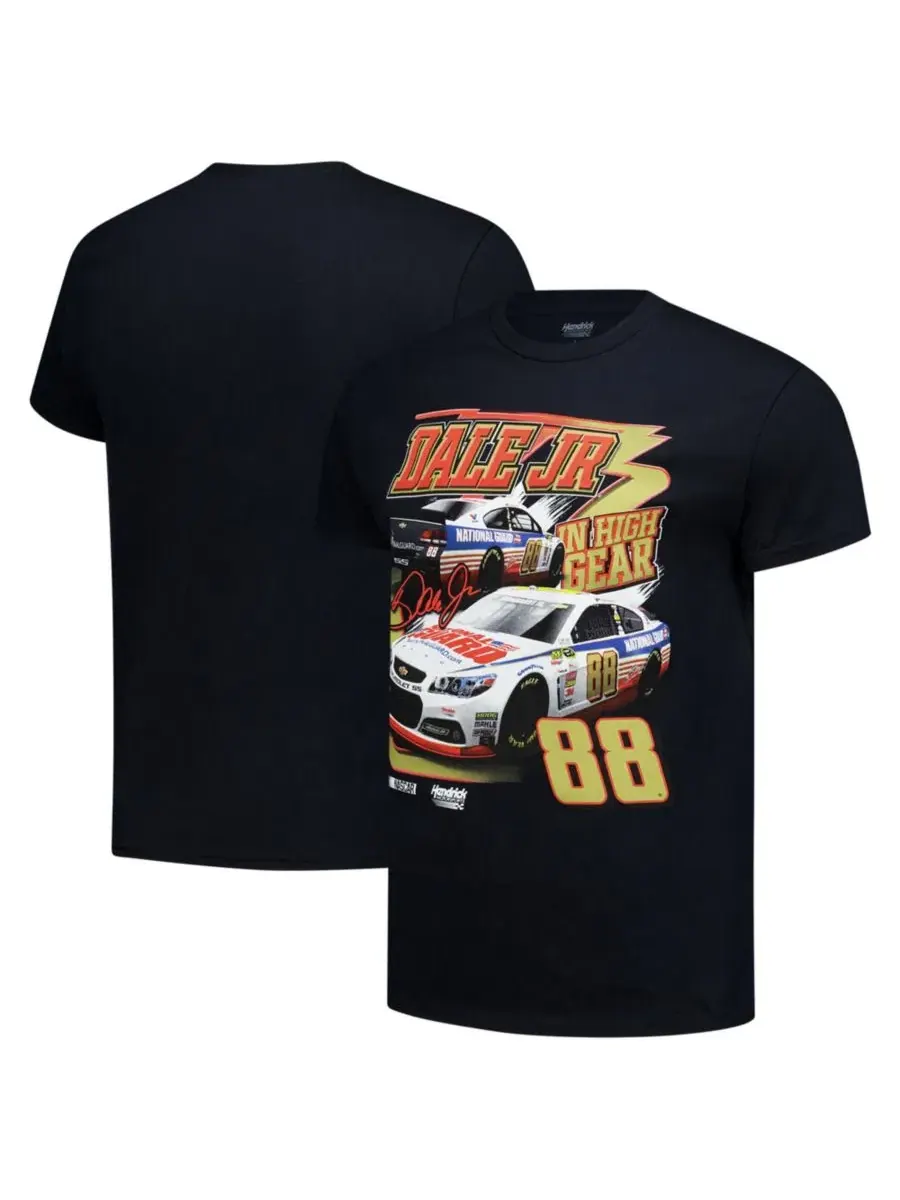 Футболка с графическим принтом Dale Earnhardt Jr. 1-Spot Pit Road Graphic Car Checkered Flag Sports