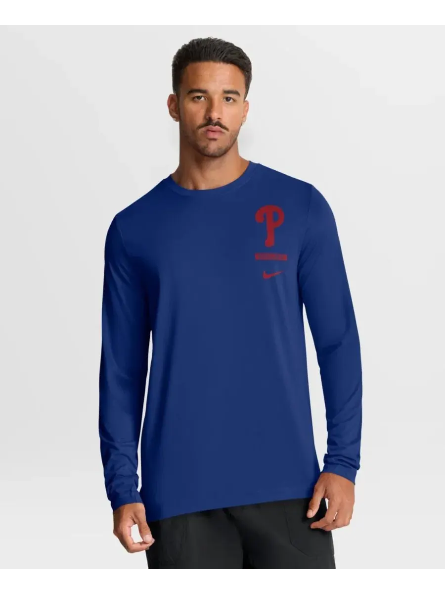 Футболка с длинным рукавом Nike Philadelphia Phillies 2-Hit Legend Dri-FIT