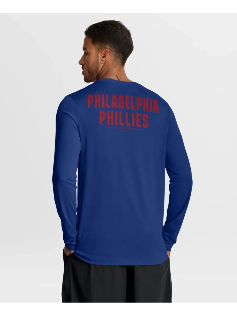 Футболка с длинным рукавом Nike Philadelphia Phillies 2-Hit Legend Dri-FIT — изображение 4 из 5, королевский