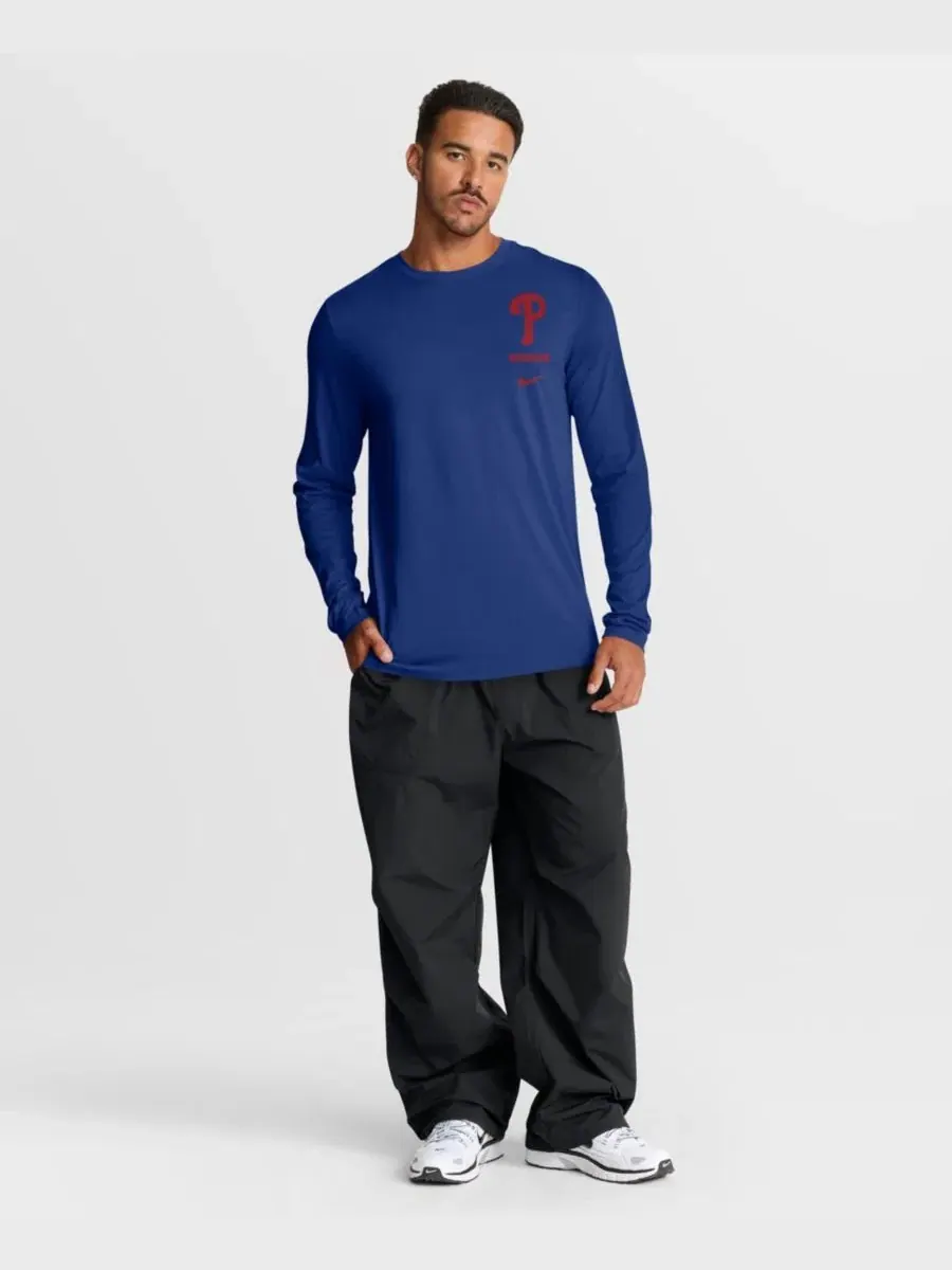 Футболка с длинным рукавом Nike Philadelphia Phillies 2-Hit Legend Dri-FIT — изображение 5 из 5, королевский