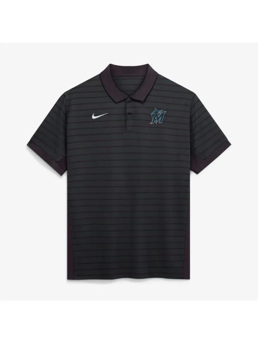 Поло Dri-FIT с полосками Miami Marlins Nike