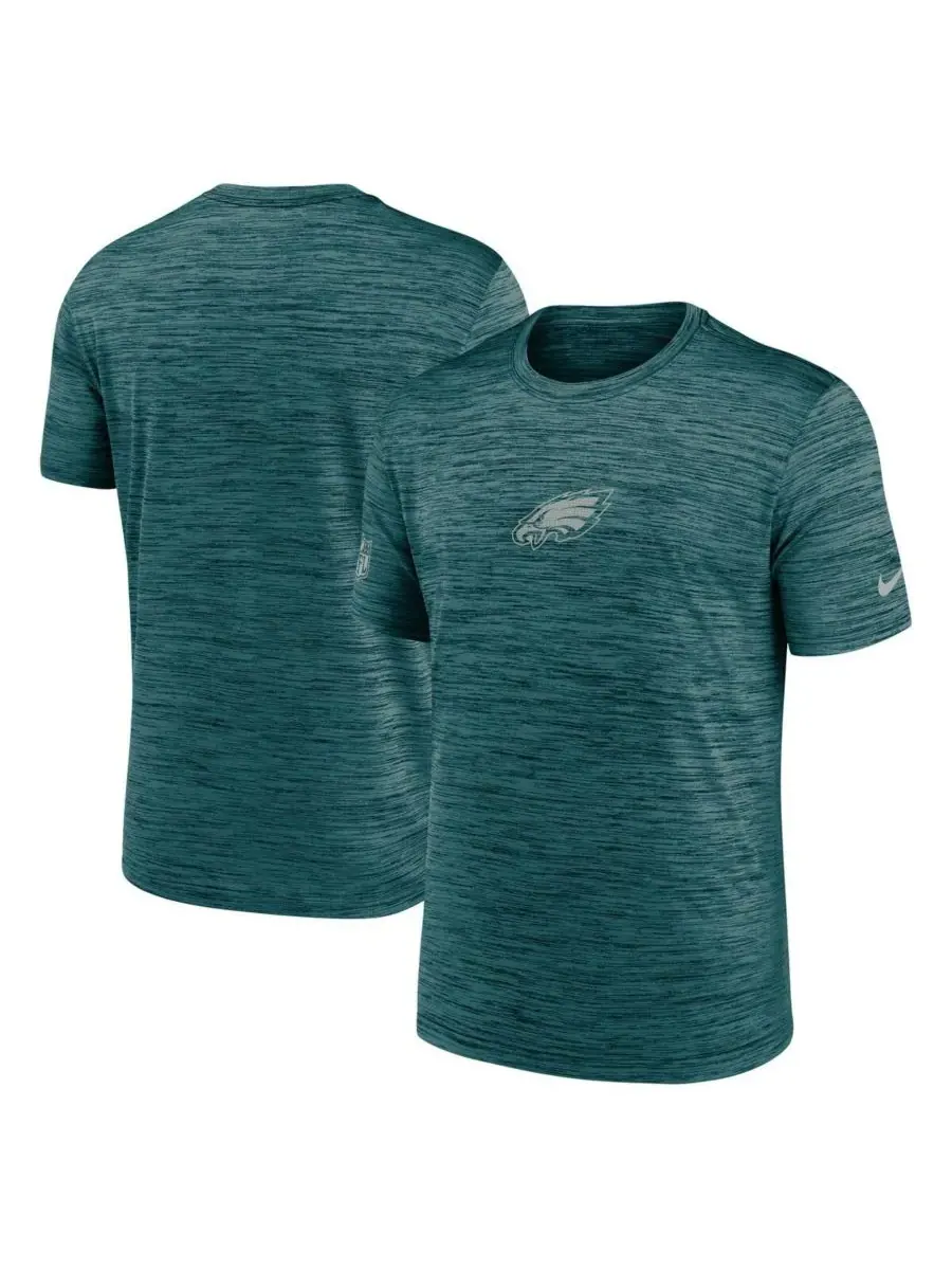 Nike Мужская футболка Philadelphia Eagles Sideline Velocity Performance цвета «полуночно-зеленый»