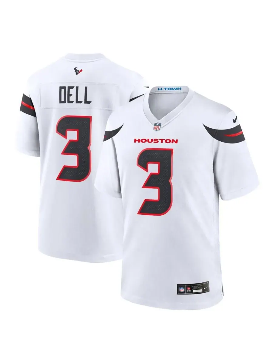 Nike Мужская майка Dell белого цвета с символикой команды Houston Texans