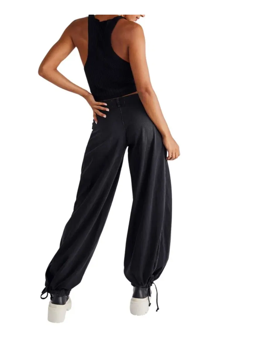 Широкие джинсы с завязками на щиколотках Lotus Free People, Smoke Show — изображение 8 из 8