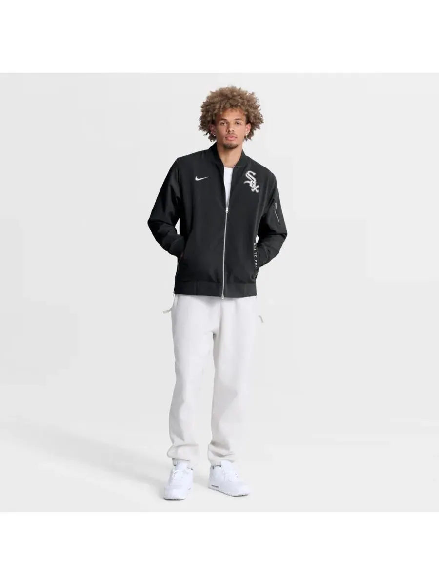Мужская куртка-бомбер с полной застежкой-молнией Nike — изображение 3 из 5, черный черный