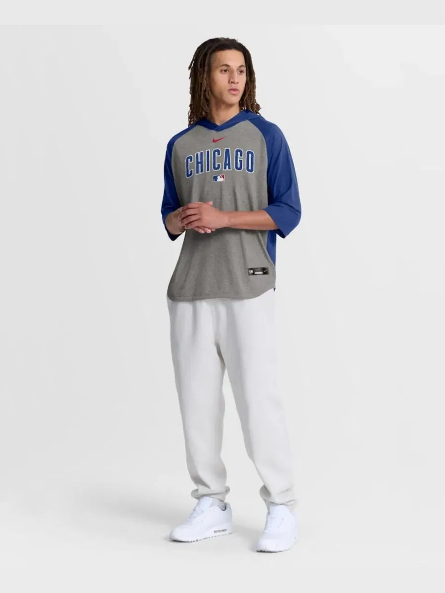 Футболка с капюшоном и длинным рукавом 3/4, с принтом Nike, Chicago Cubs Authentic Collection Flux — изображение 5 из 5