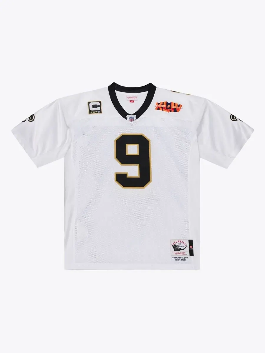 Футболка Mitchell & Ness Drew Brees Super Bowl XLIV Authentic — изображение 2 из 9, белый