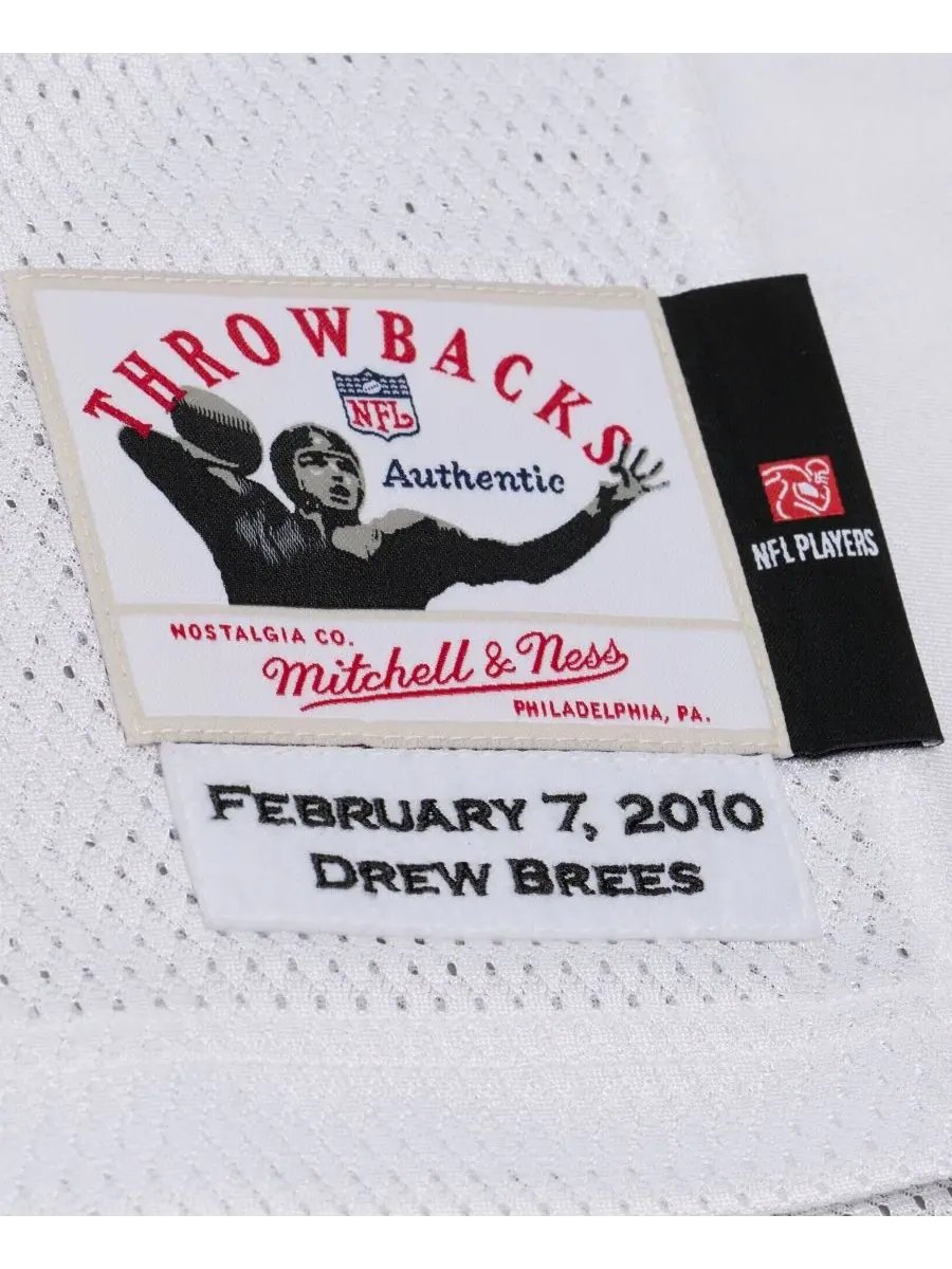 Футболка Mitchell & Ness Drew Brees Super Bowl XLIV Authentic — изображение 4 из 9, белый