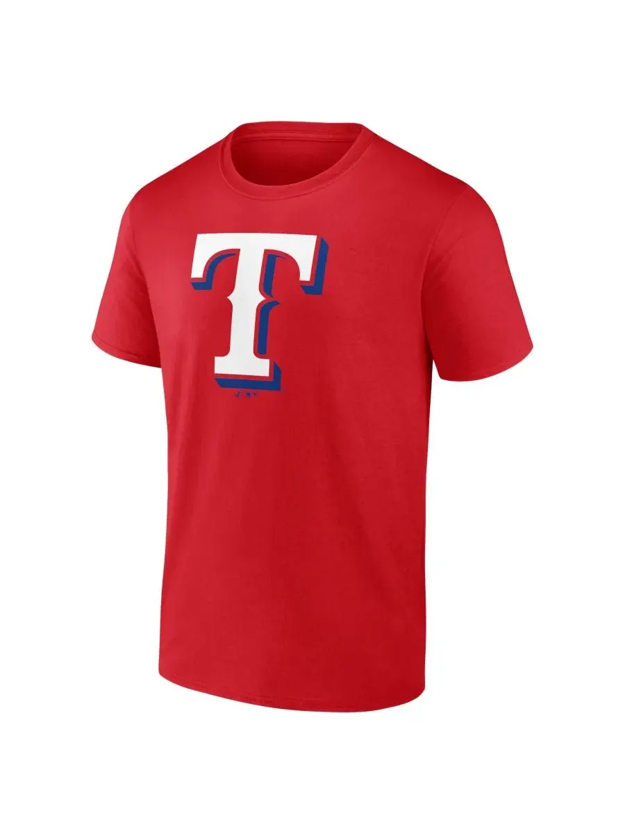 Футболка с принтом Texas Rangers Logo Athletic — изображение 2 из 3, красный