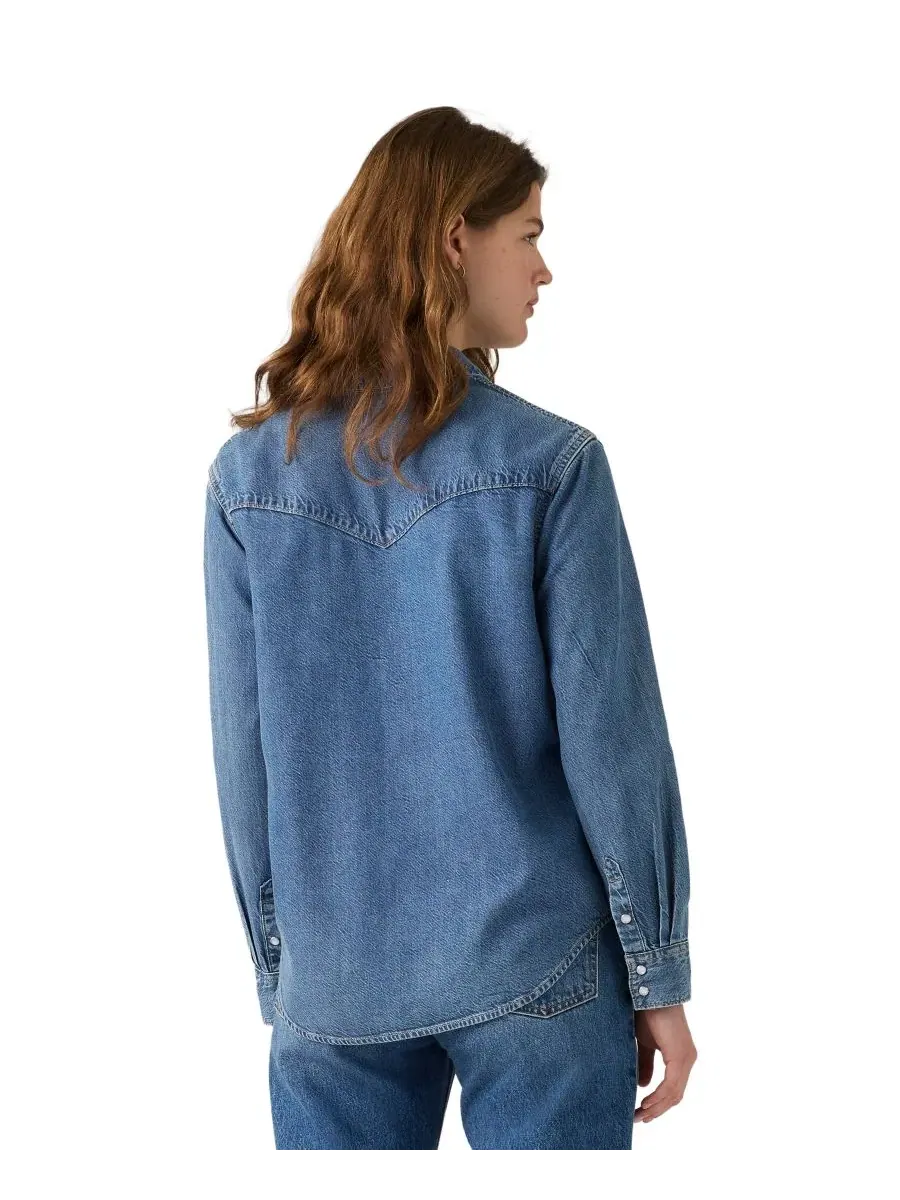 Женская джинсовая рубашка с длинным рукавом, свободный крой, модель Evans Relaxed Western Levi's — изображение 5 из 5