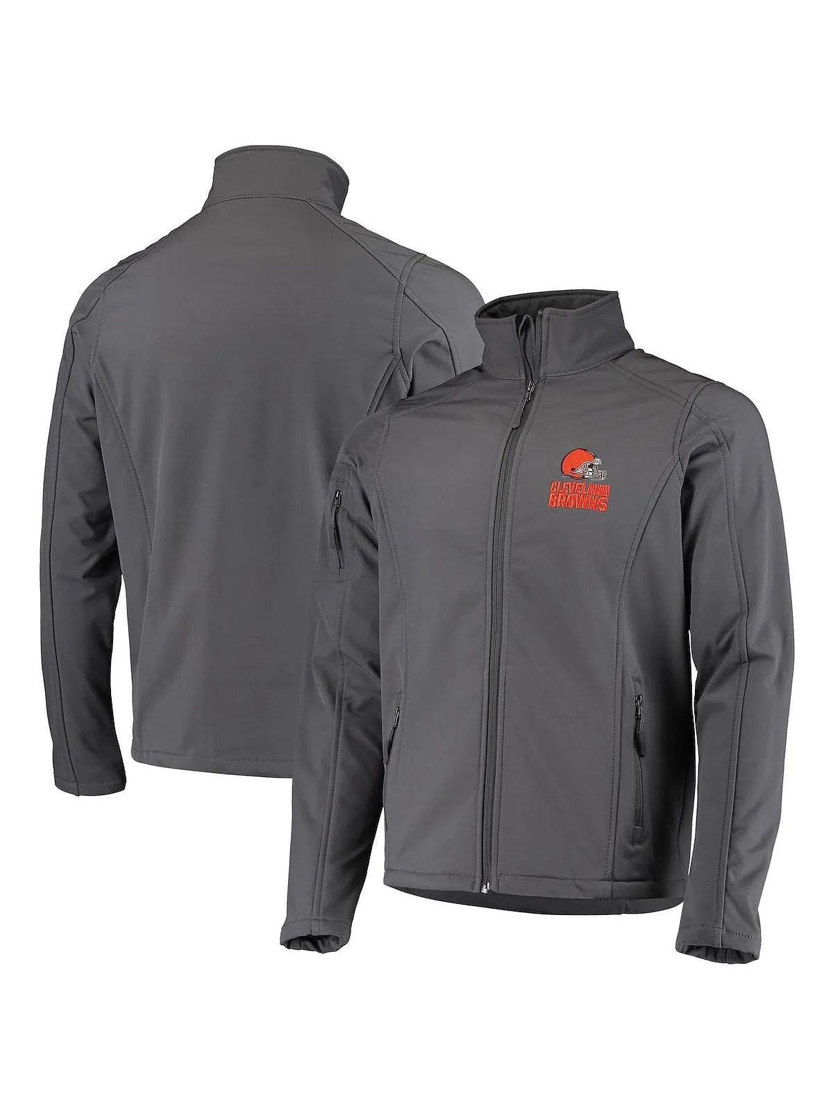 Мужская темно-серая куртка Cleveland Browns Sonoma Softshell с молнией во всю длину Dunbrooke