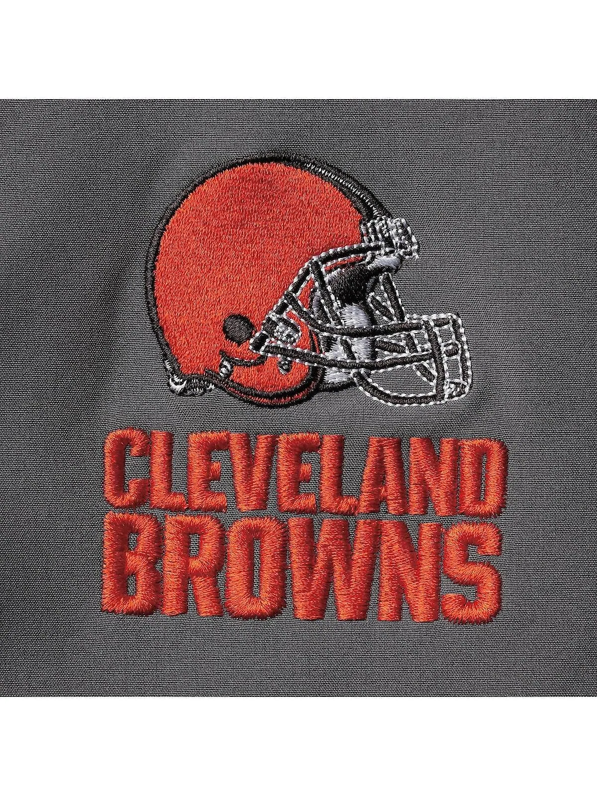 Мужская темно-серая куртка Cleveland Browns Sonoma Softshell с молнией во всю длину Dunbrooke — изображение 5 из 5