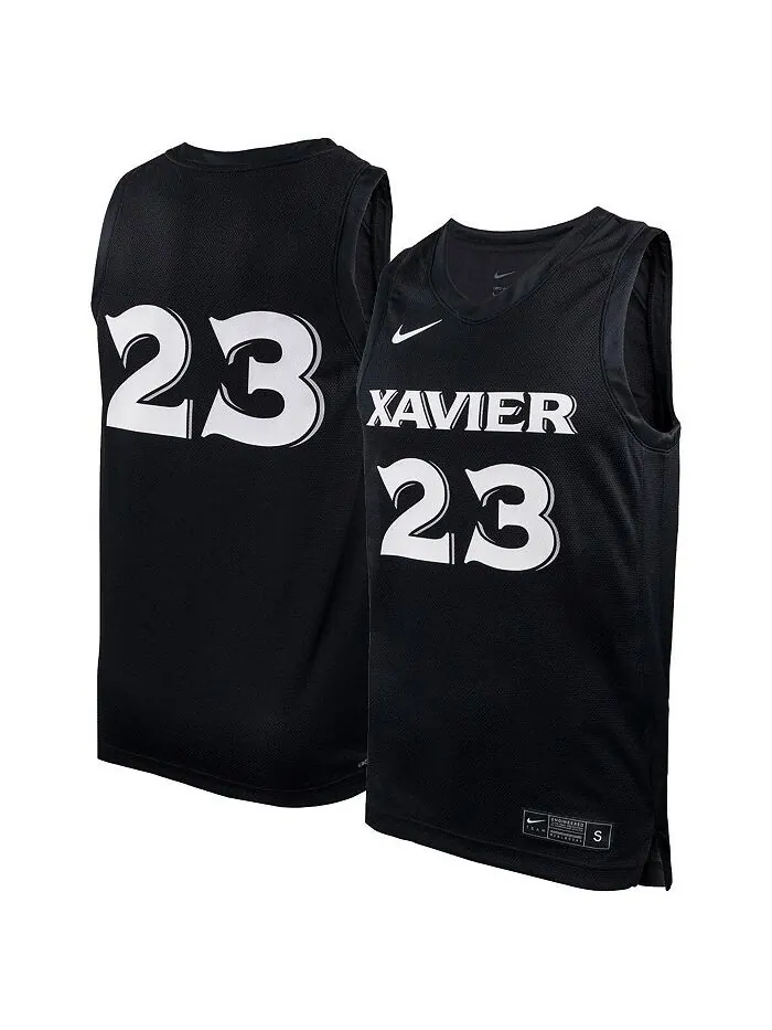 Мужская черная баскетбольная майка № 23 Xavier Musketeers реплика Nike