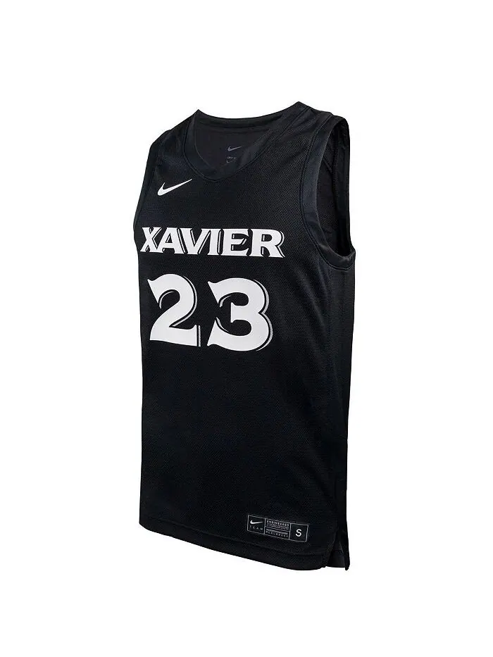 Мужская черная баскетбольная майка № 23 Xavier Musketeers реплика Nike — изображение 2 из 2, черный