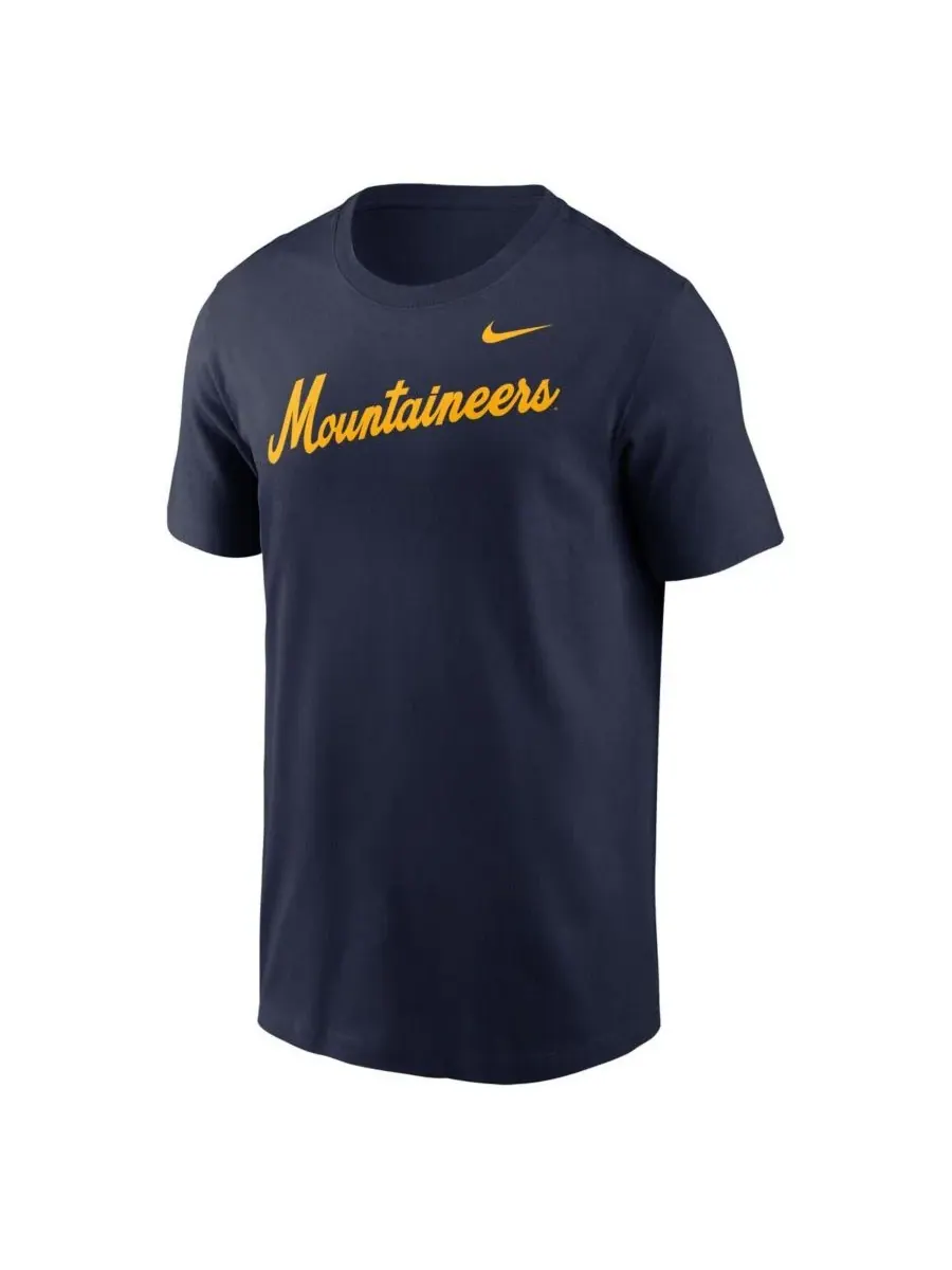 Nike Мужская футболка темно-синего цвета с логотипом бейсбольной команды West Virginia Mountaineers — изображение 3 из 3