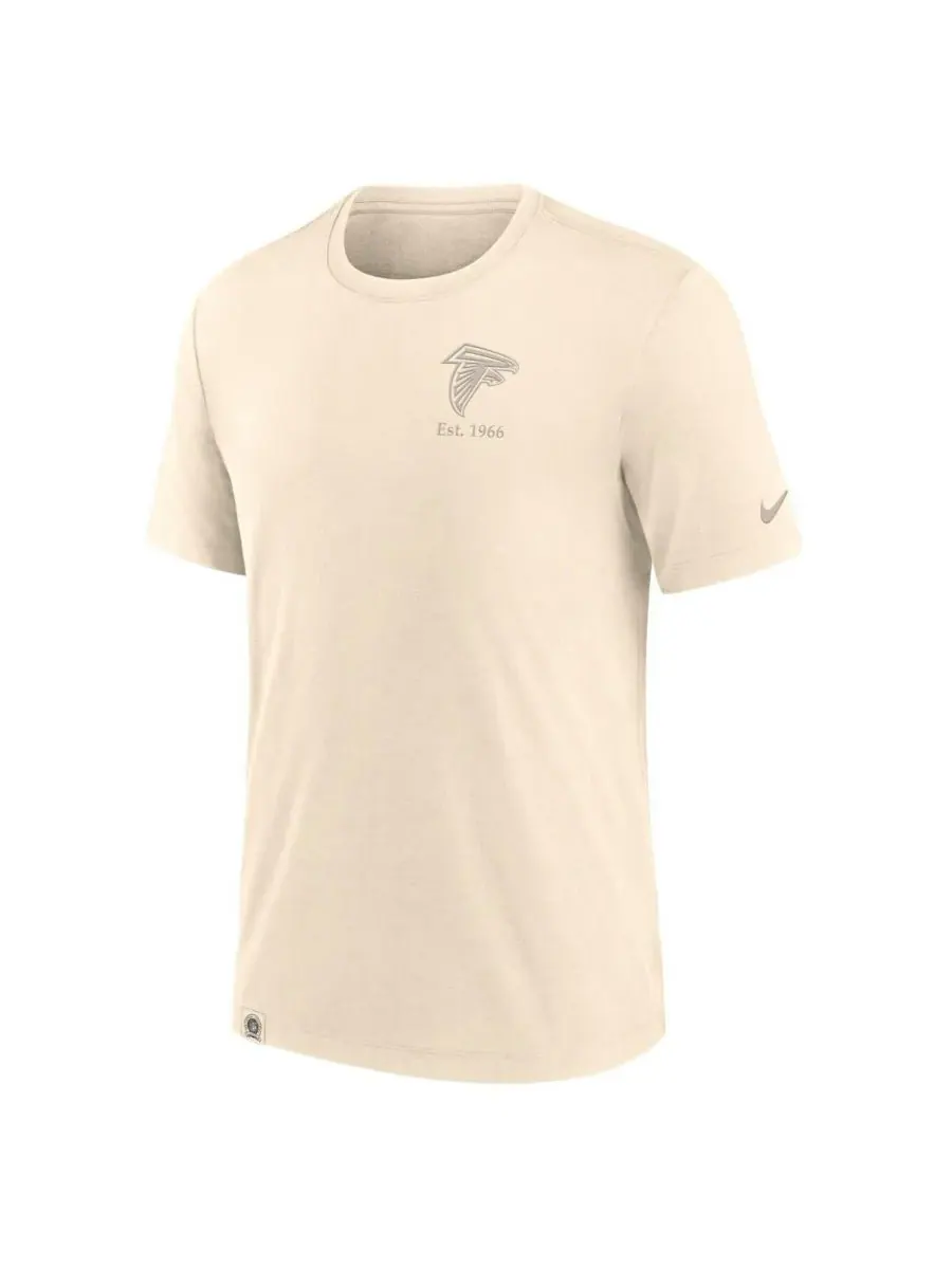 Nike Мужская кремовая футболка Atlanta Falcons Glory Tri-Blend — изображение 2 из 3, бежевый