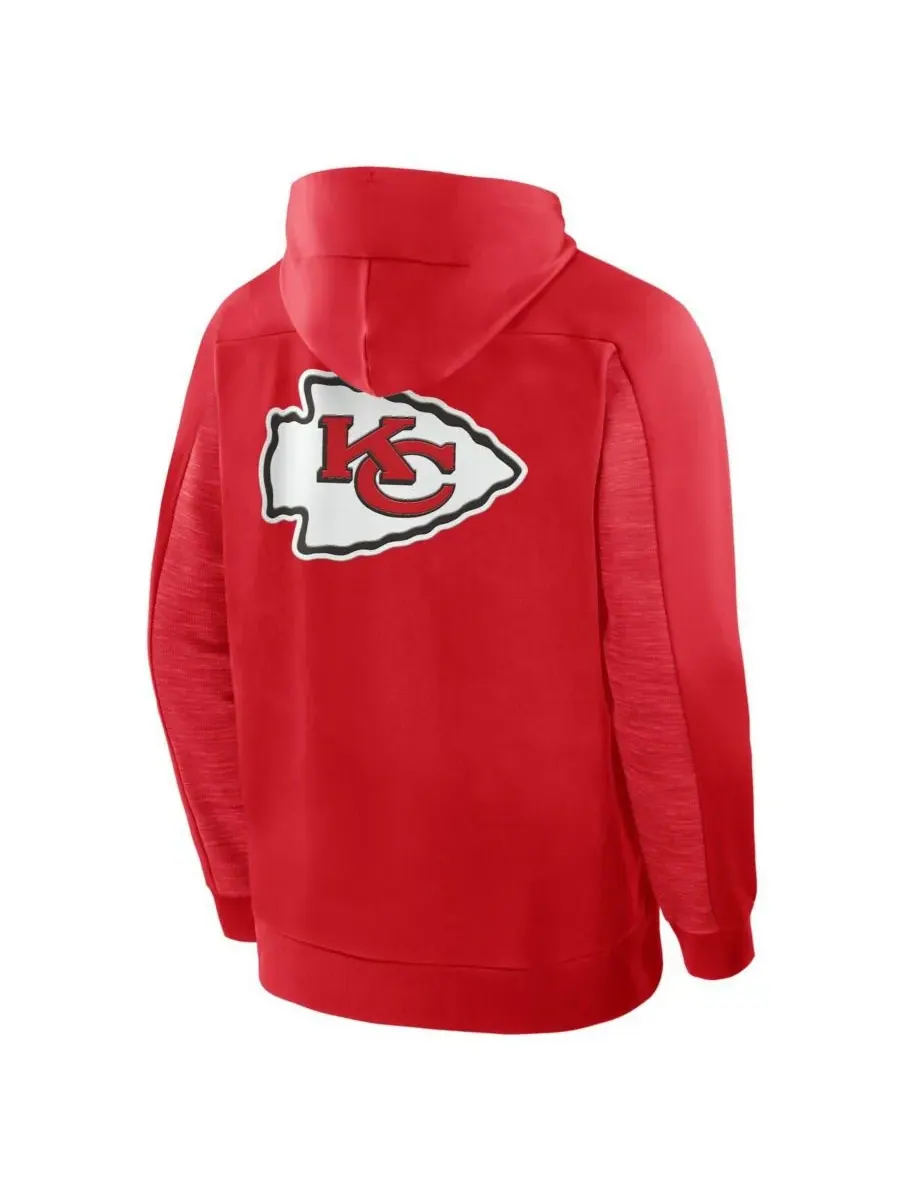 Fanatics Мужская красная толстовка на молнии с символикой Kansas City Chiefs Checkdown Pass — изображение 2 из 2, красный