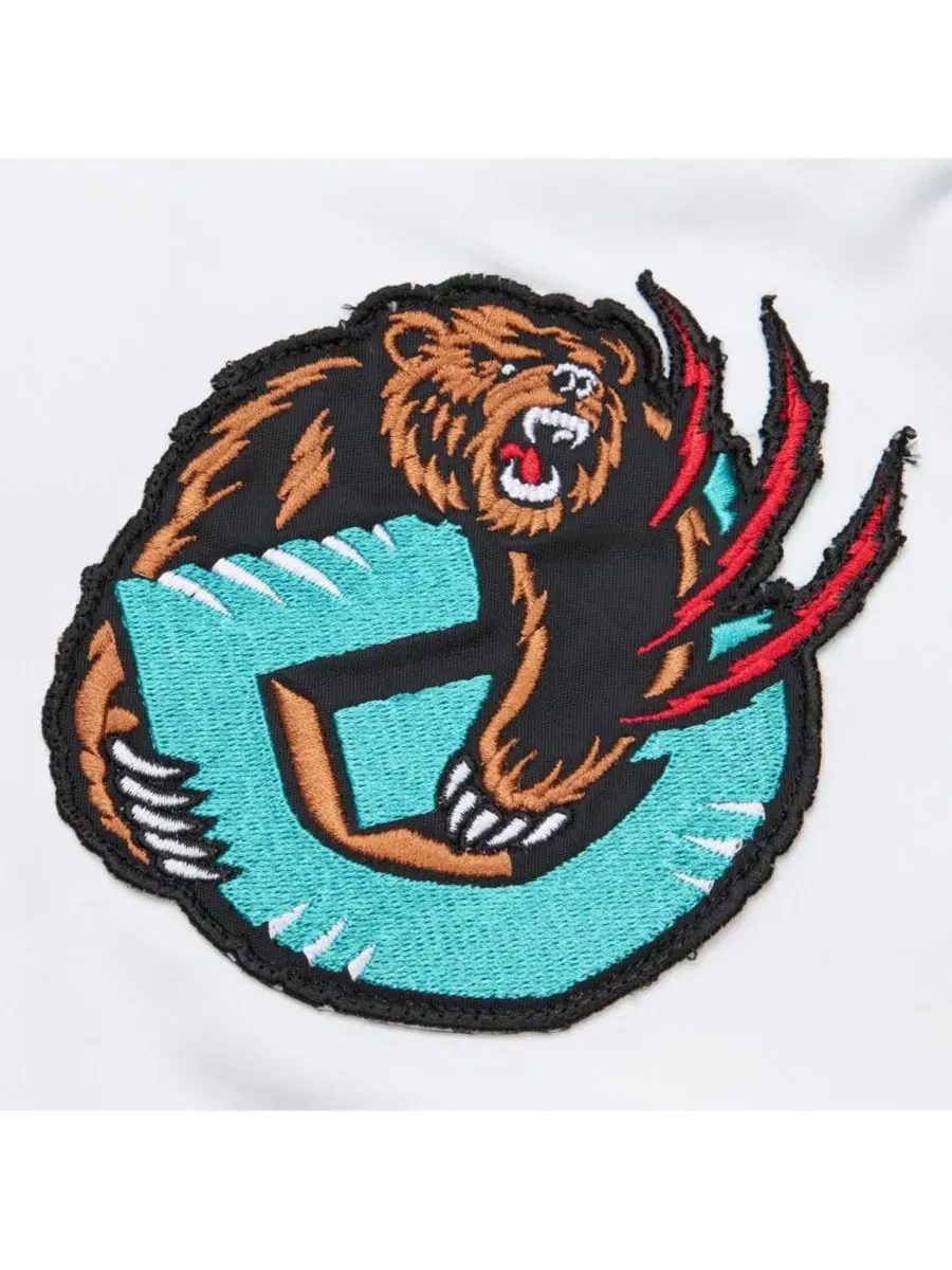 Mitchell & Ness Мужская белая атласная куртка на молнии с символикой команды Memphis Grizzlies — изображение 5 из 5, белый