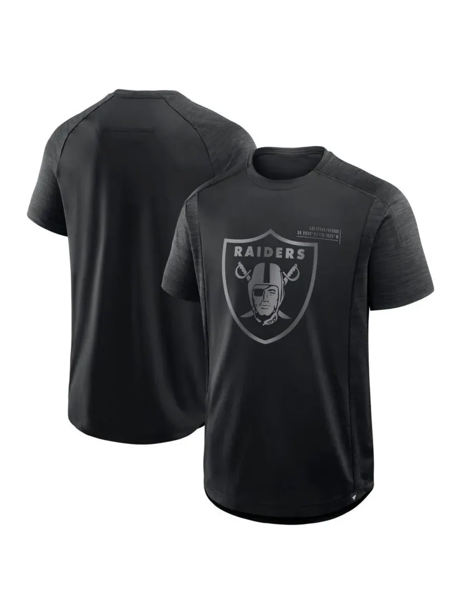 Fanatics Мужская черная футболка Las Vegas Raiders Deceptive Juke