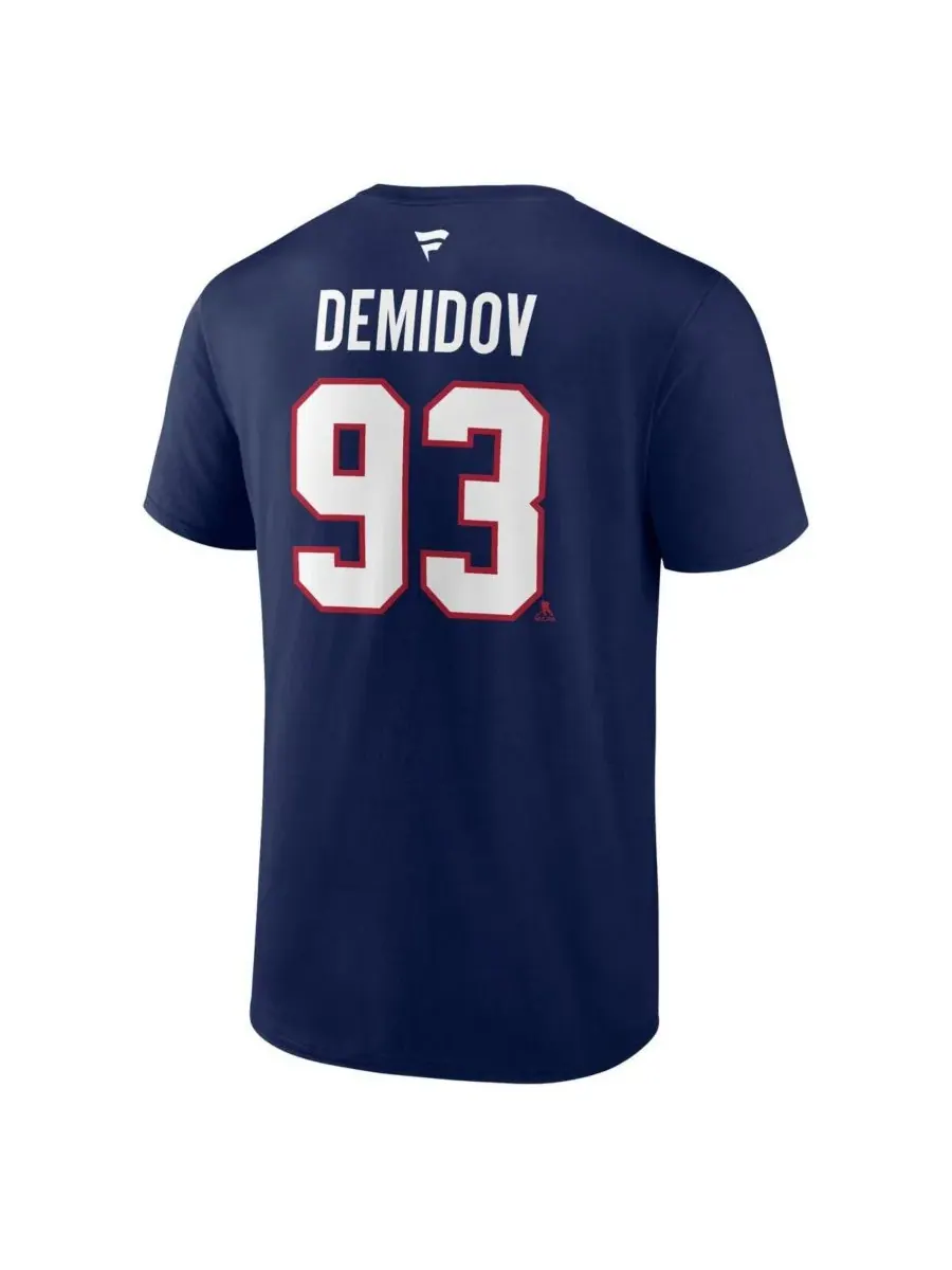 Fanatics Мужская футболка Ivan Demidov Navy Montreal Canadiens Authentic Stacked Name Number — изображение 3 из 3