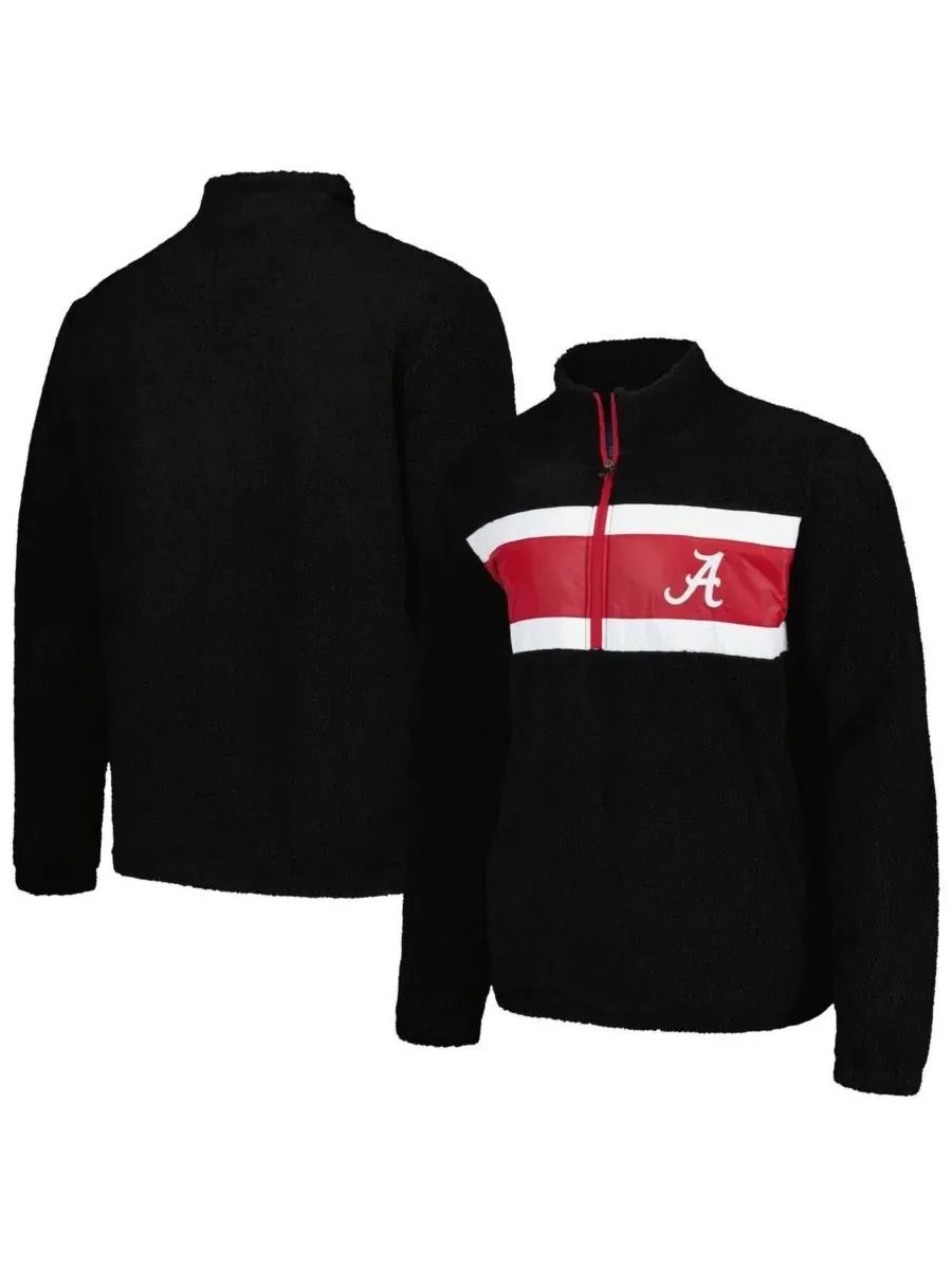 G-III Sports by Carl Banks Мужская черная толстовка Alabama Crimson Tide Pinch Runner с половинной