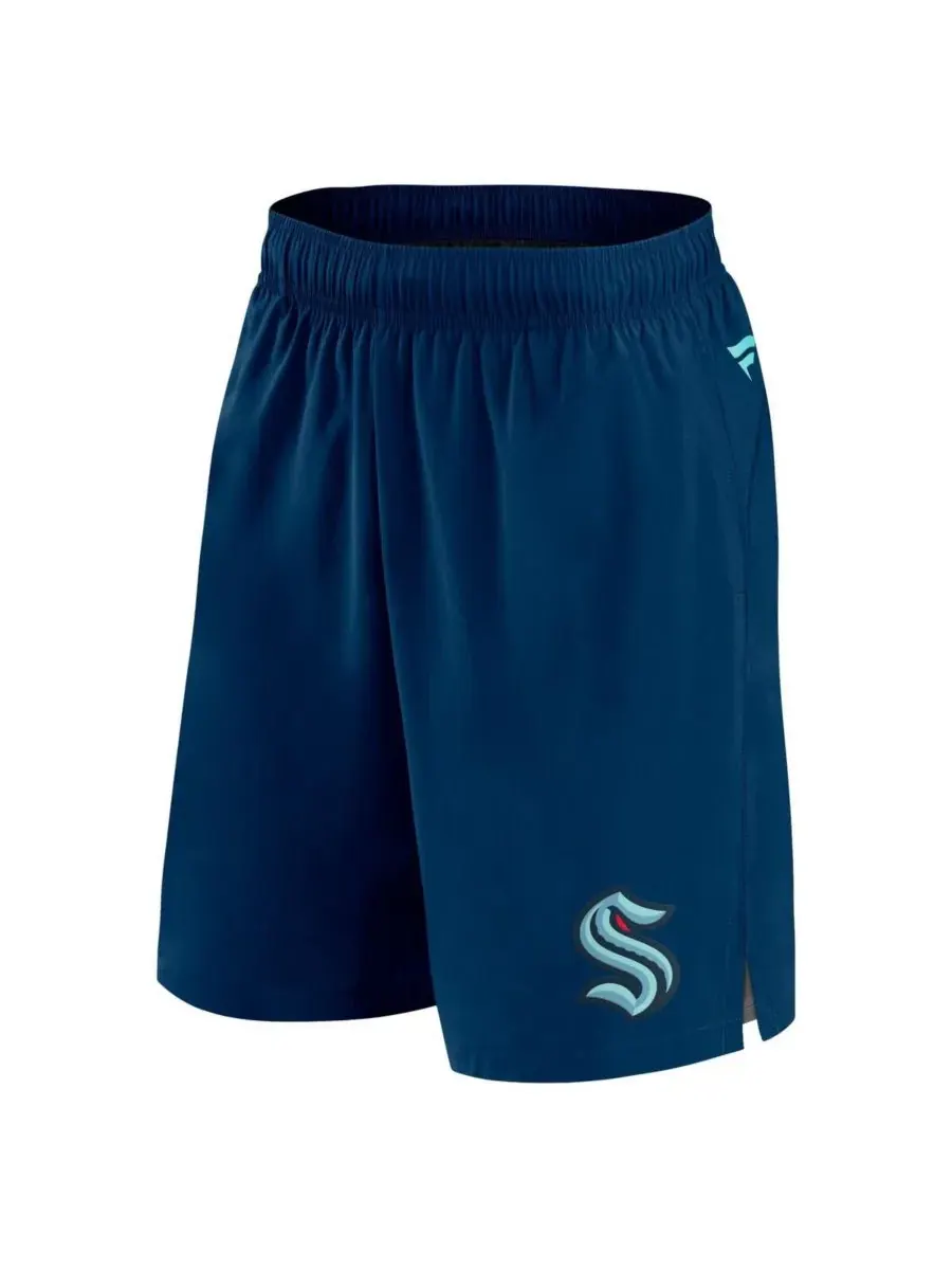 Fanatics Мужские шорты Seattle Kraken Authentic Pro Tech глубокого синего цвета — изображение 4 из 4, глубокий синий