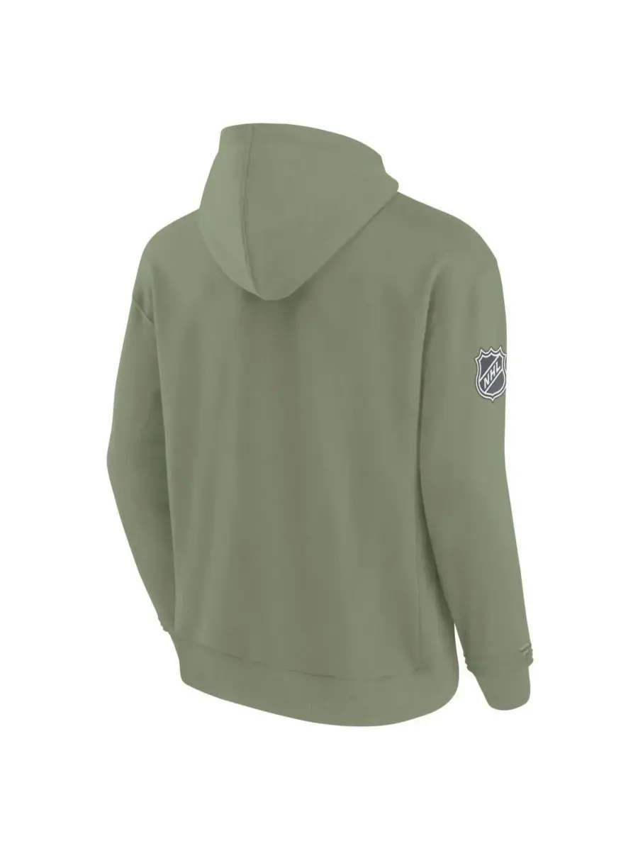 Fanatics Мужская толстовка с капюшоном Dallas Stars Elements Pace оливкового цвета — изображение 3 из 3, оливковый серый