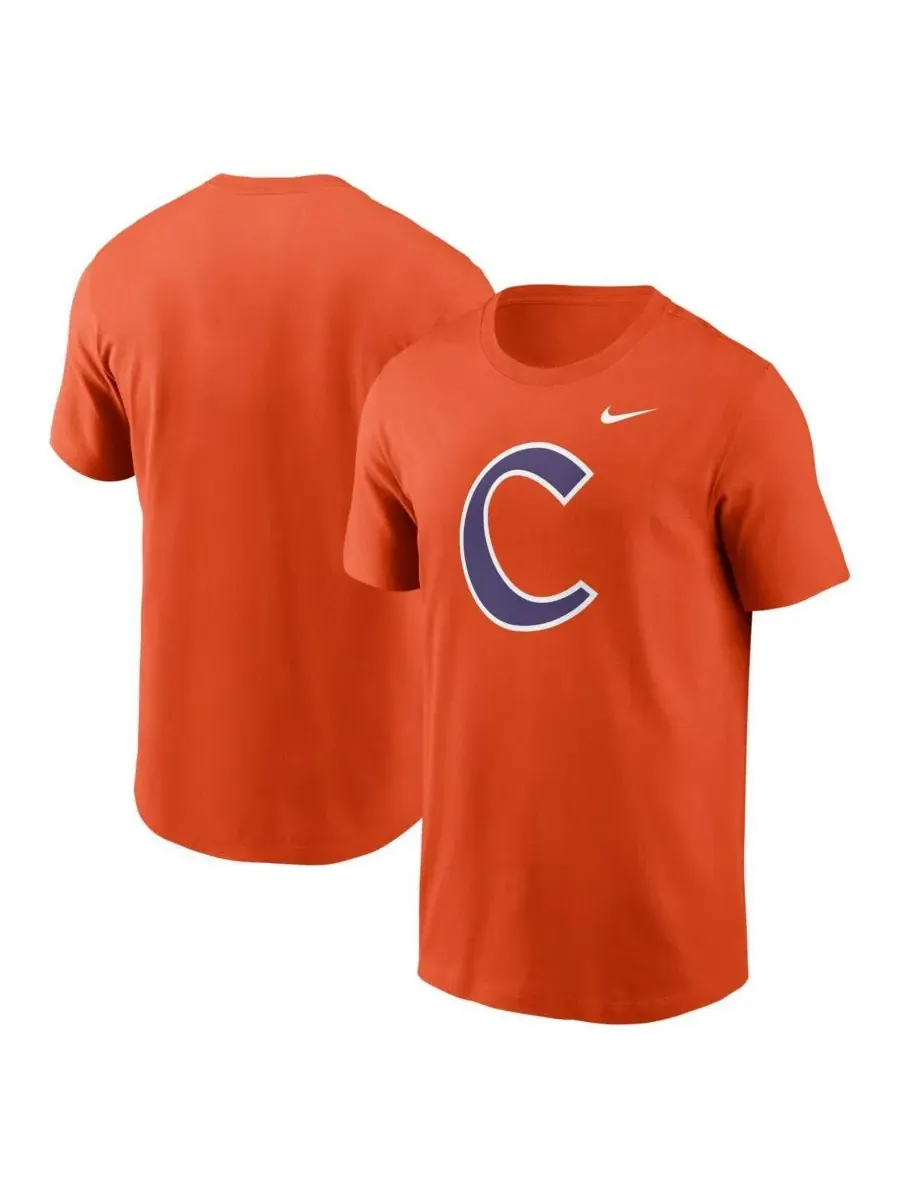 Nike Мужская оранжевая футболка с логотипом бейсбольной команды Clemson Tigers