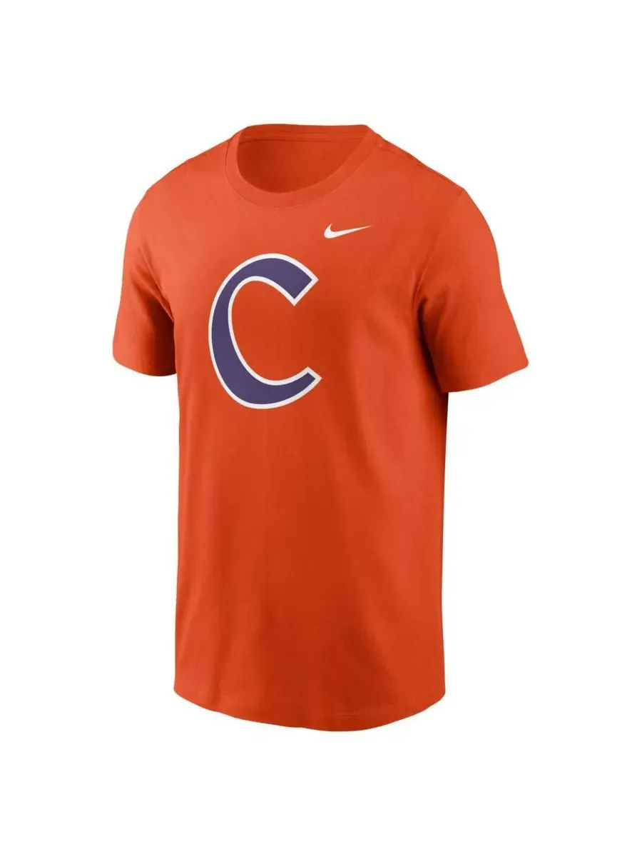 Nike Мужская оранжевая футболка с логотипом бейсбольной команды Clemson Tigers — изображение 3 из 3, оранжевый