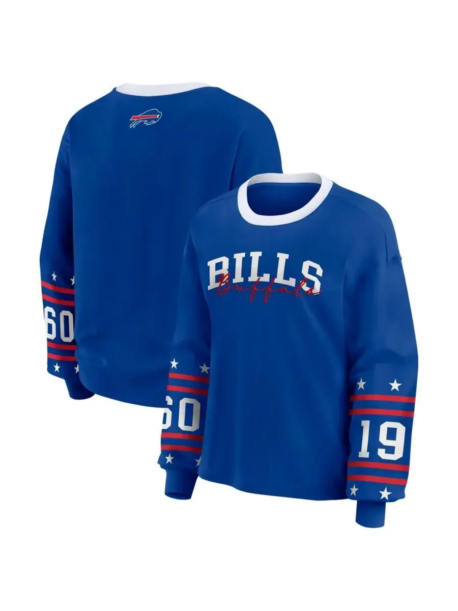 Женская спортивная футболка с длинными рукавами Royal Buffalo Bills WEAR by Erin Andrews