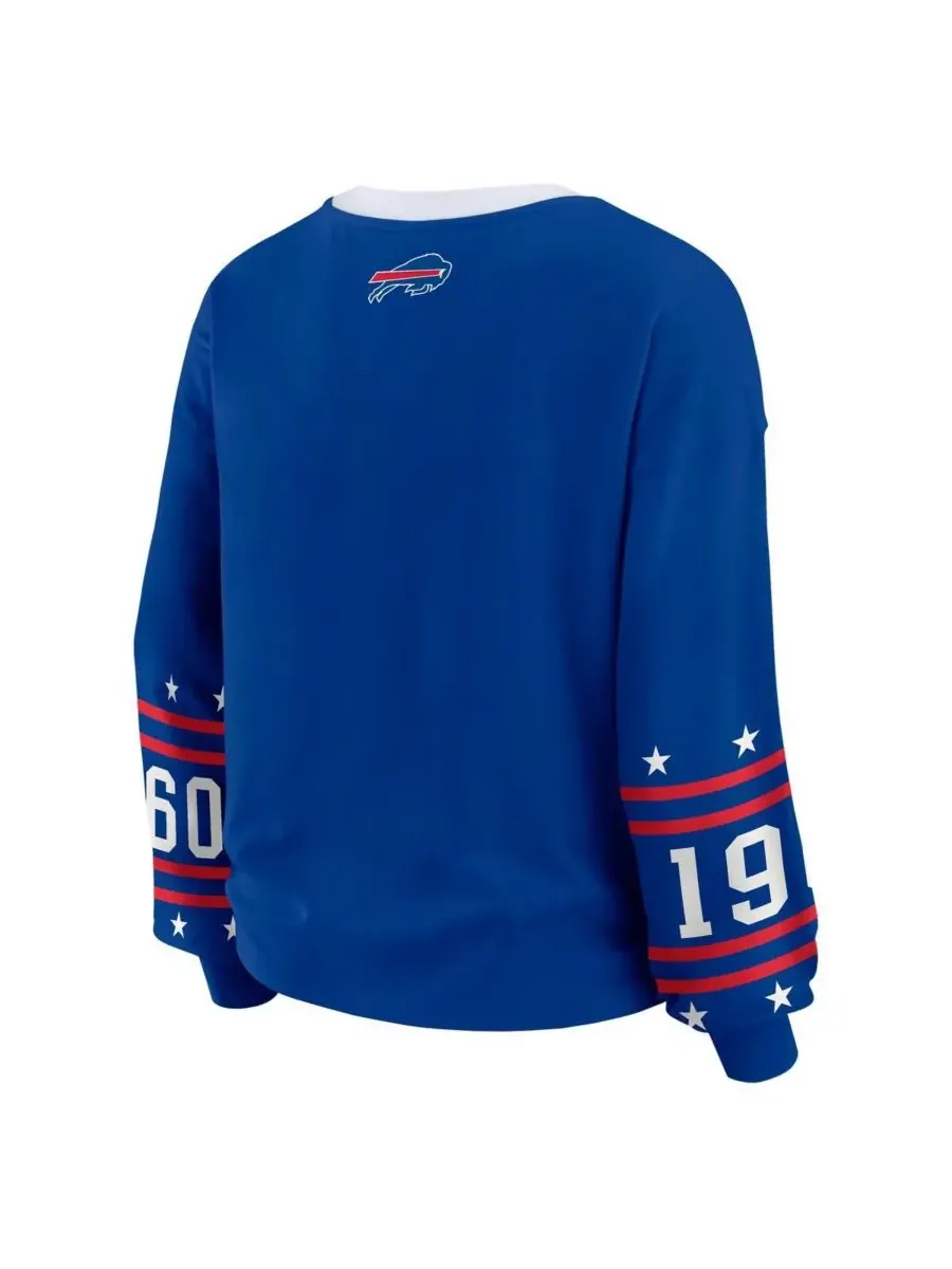 Женская спортивная футболка с длинными рукавами Royal Buffalo Bills WEAR by Erin Andrews — изображение 2 из 3, королевский