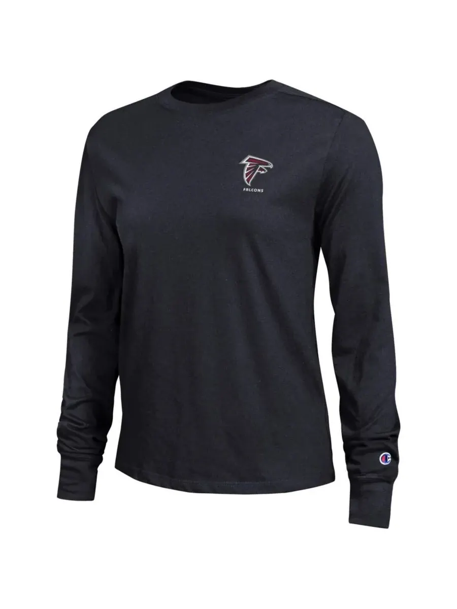 Champion Женская черная футболка с длинными рукавами Atlanta Falcons Core — изображение 3 из 3, черный