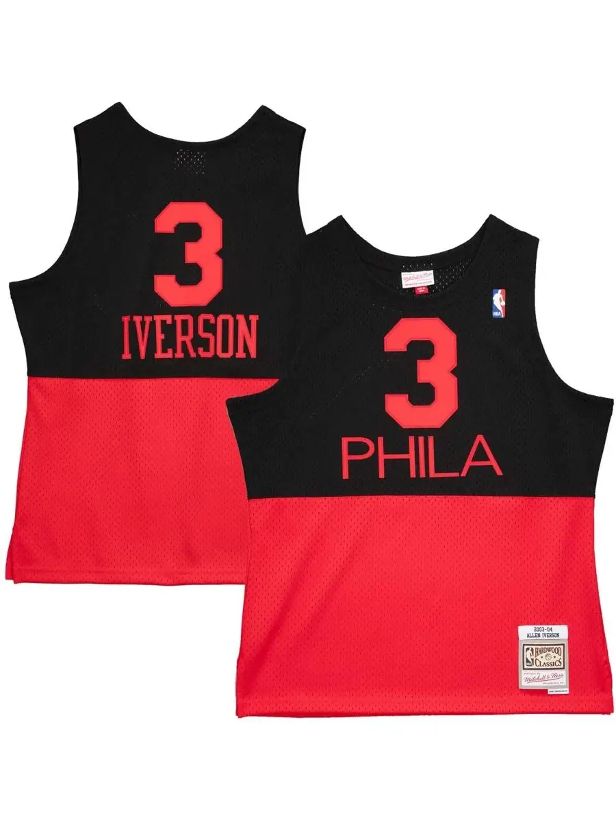 Mitchell & Ness Мужская черная майка Аллена Айверсона из команды Philadelphia 76ers сезона