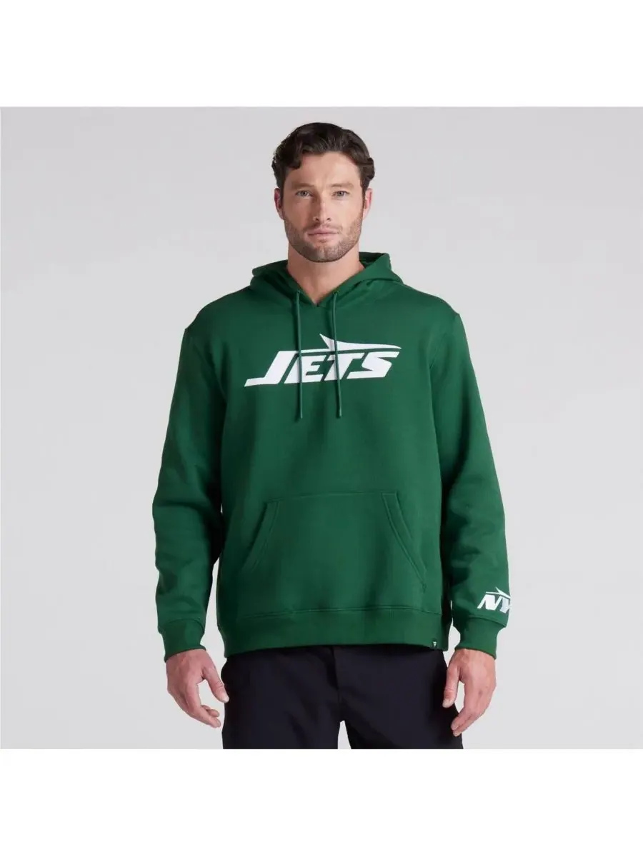 Fanatics Мужская зеленая флисовая толстовка с капюшоном New York Jets Legacy — изображение 2 из 5, зеленый
