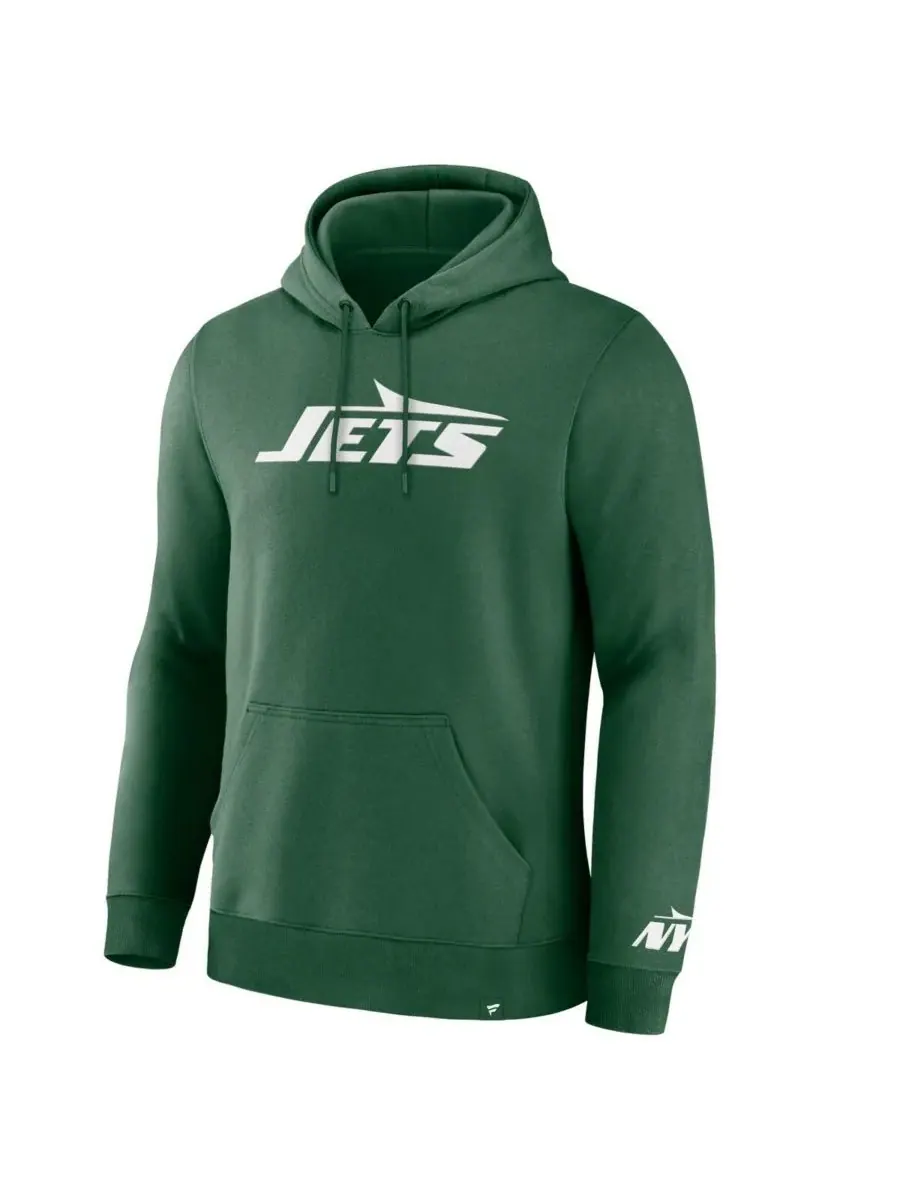 Fanatics Мужская зеленая флисовая толстовка с капюшоном New York Jets Legacy — изображение 4 из 5, зеленый