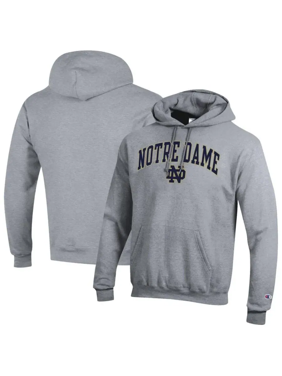 Champion Мужская флисовая толстовка с капюшоном и арочным логотипом Notre Dame Fighting Irish